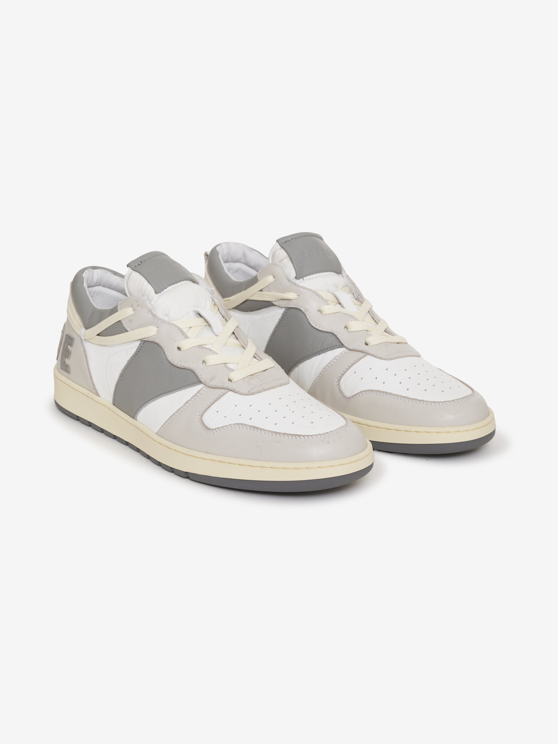 RHUDE MEN'S RHECESS LOW WHITE/OFFWHITE/GREY NWT