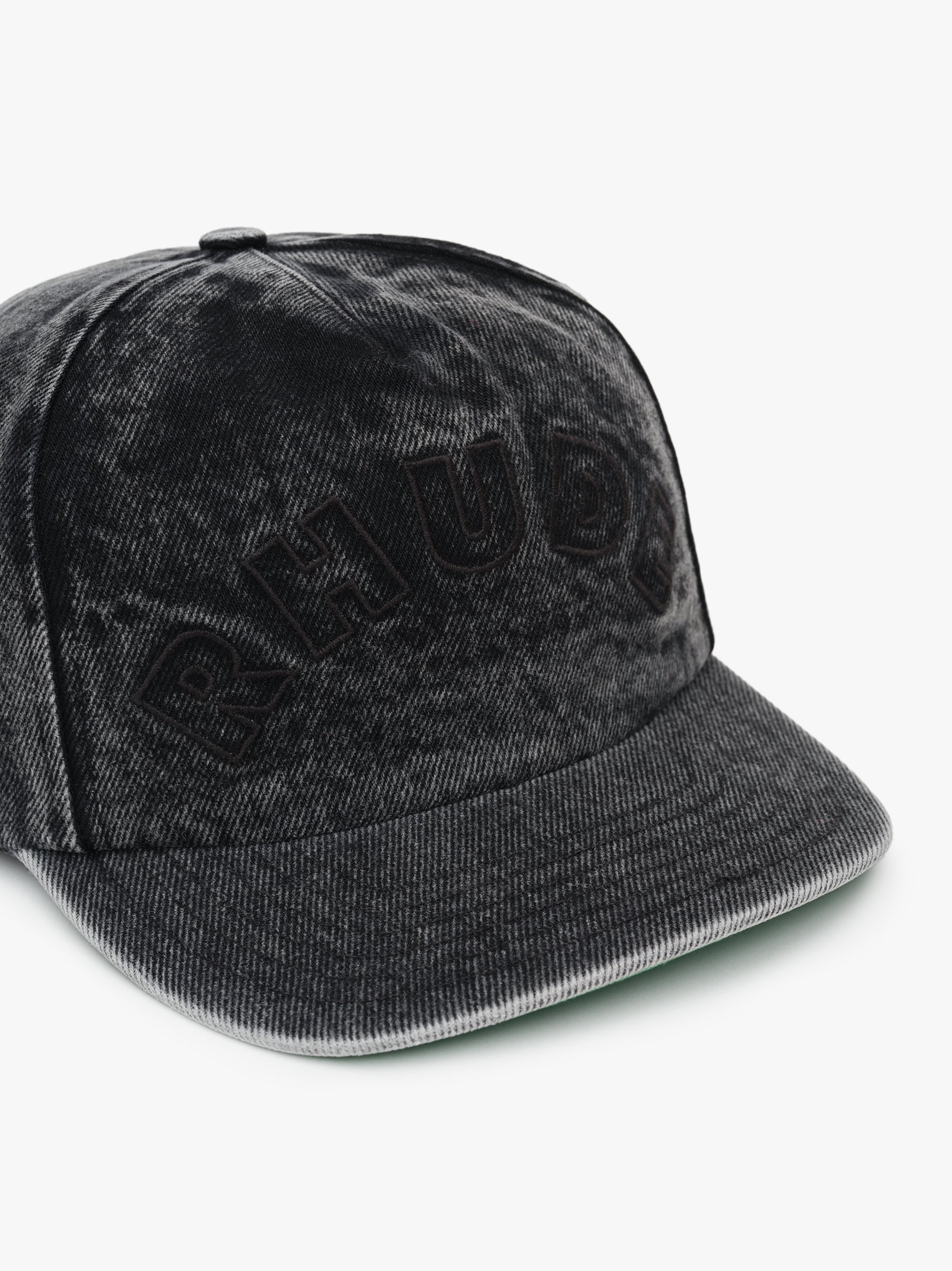 RHUDE MEN'S DENIM ARC LOGO HAT NWT