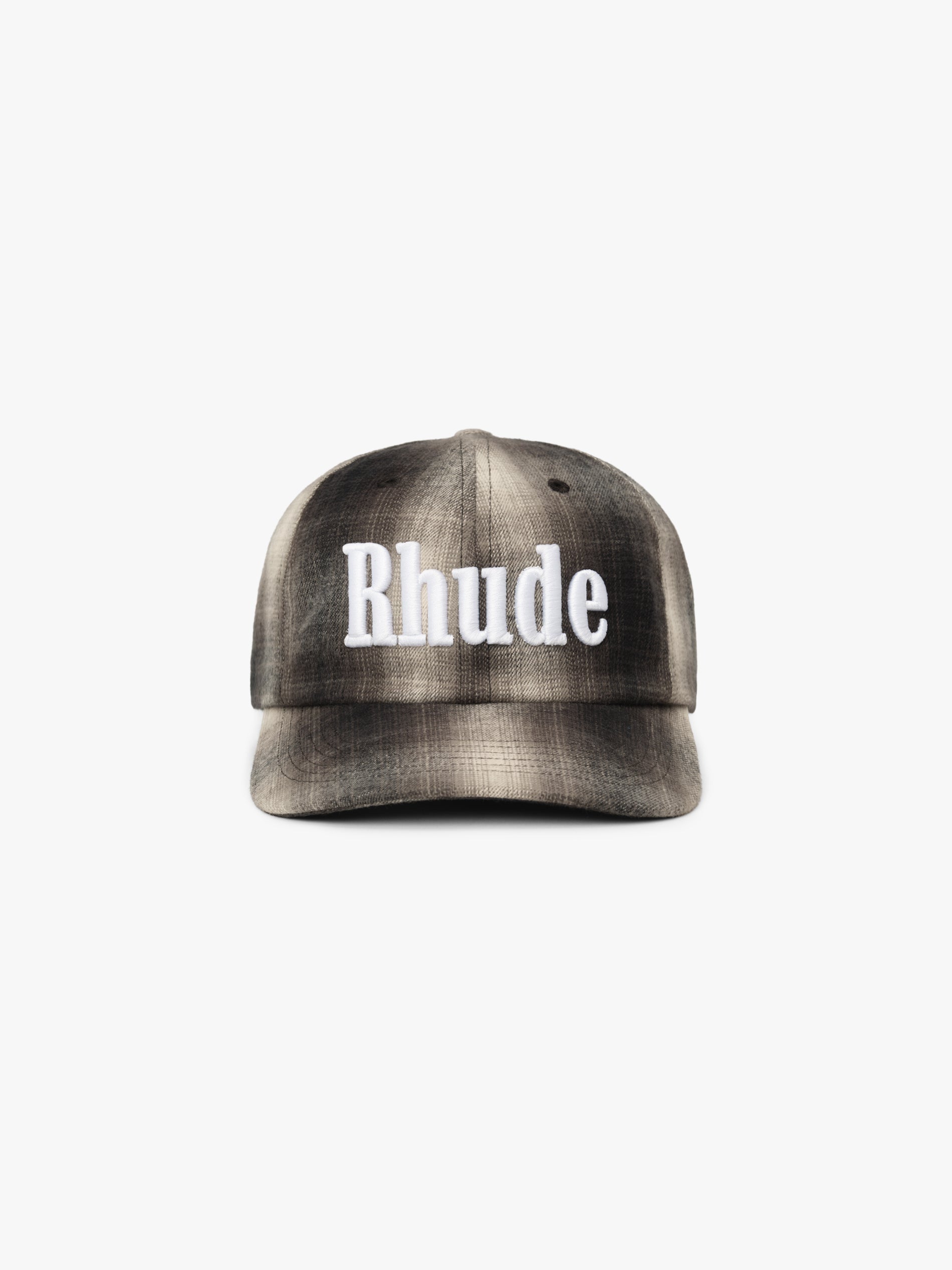 RHUDE MEN'S LOGO FLANNEL 6-PANEL HAT NWT