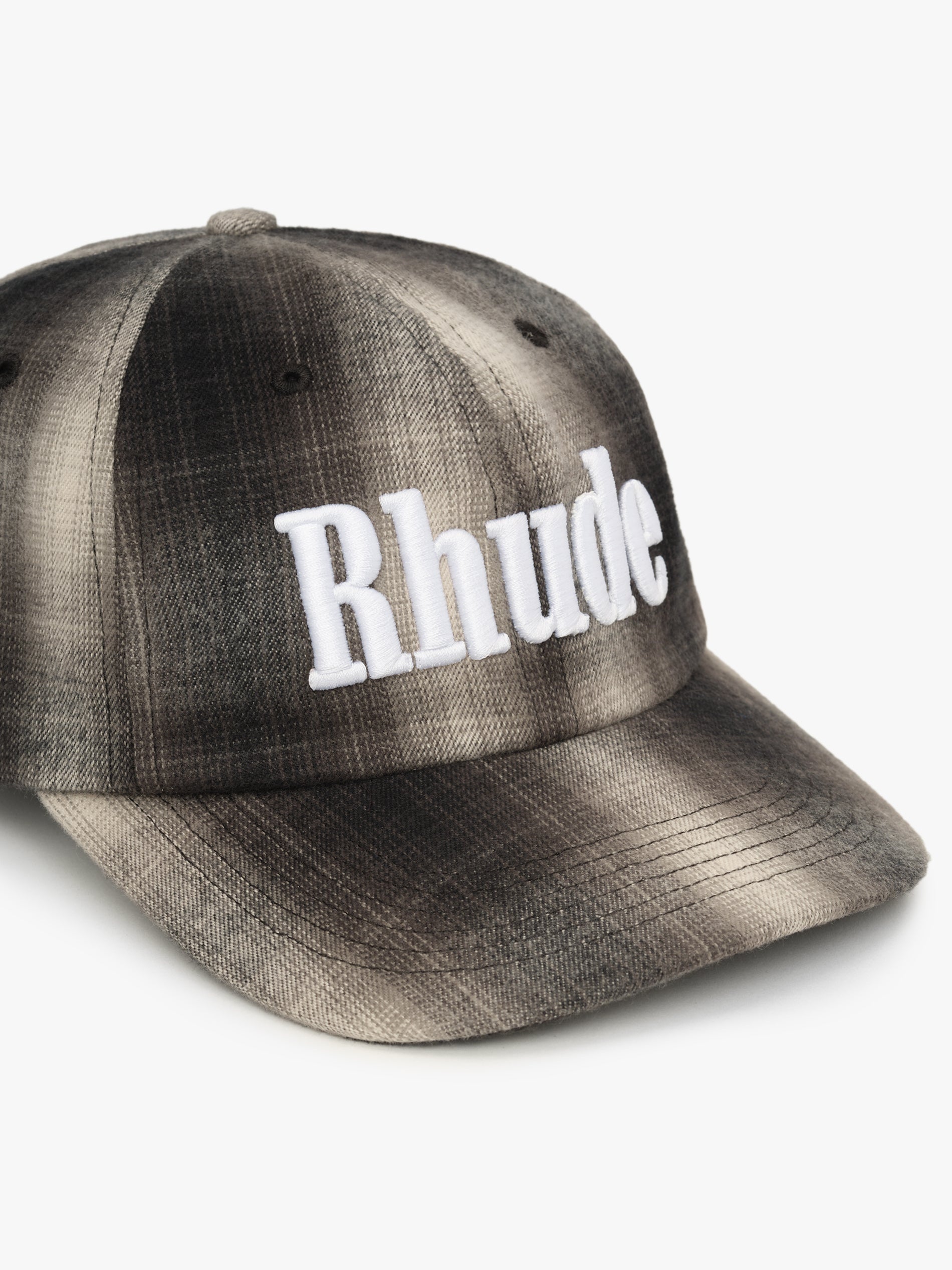 RHUDE MEN'S LOGO FLANNEL 6-PANEL HAT NWT