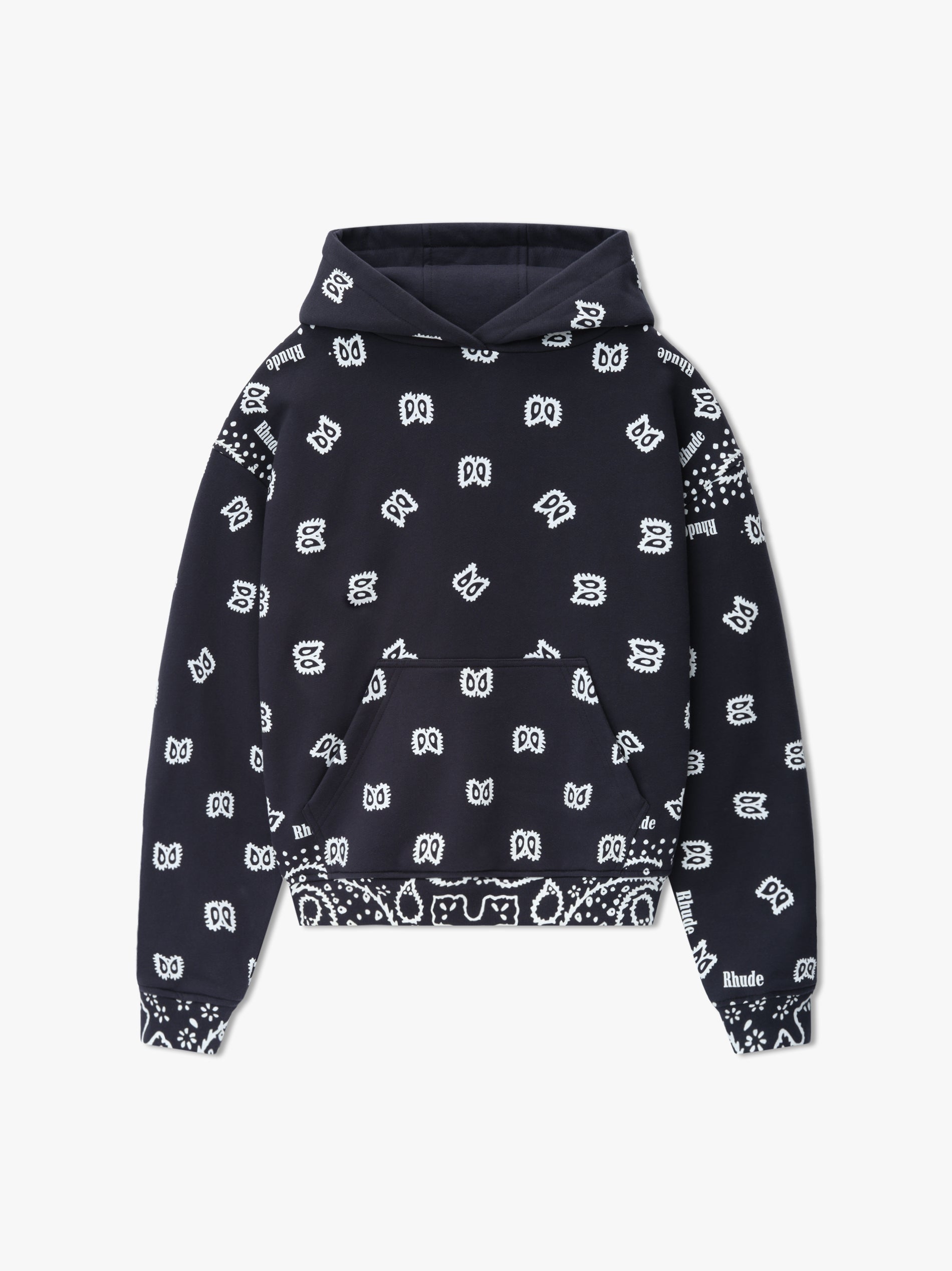 RHUDE MEN'S BANDANA PRINT HOODIE NWT