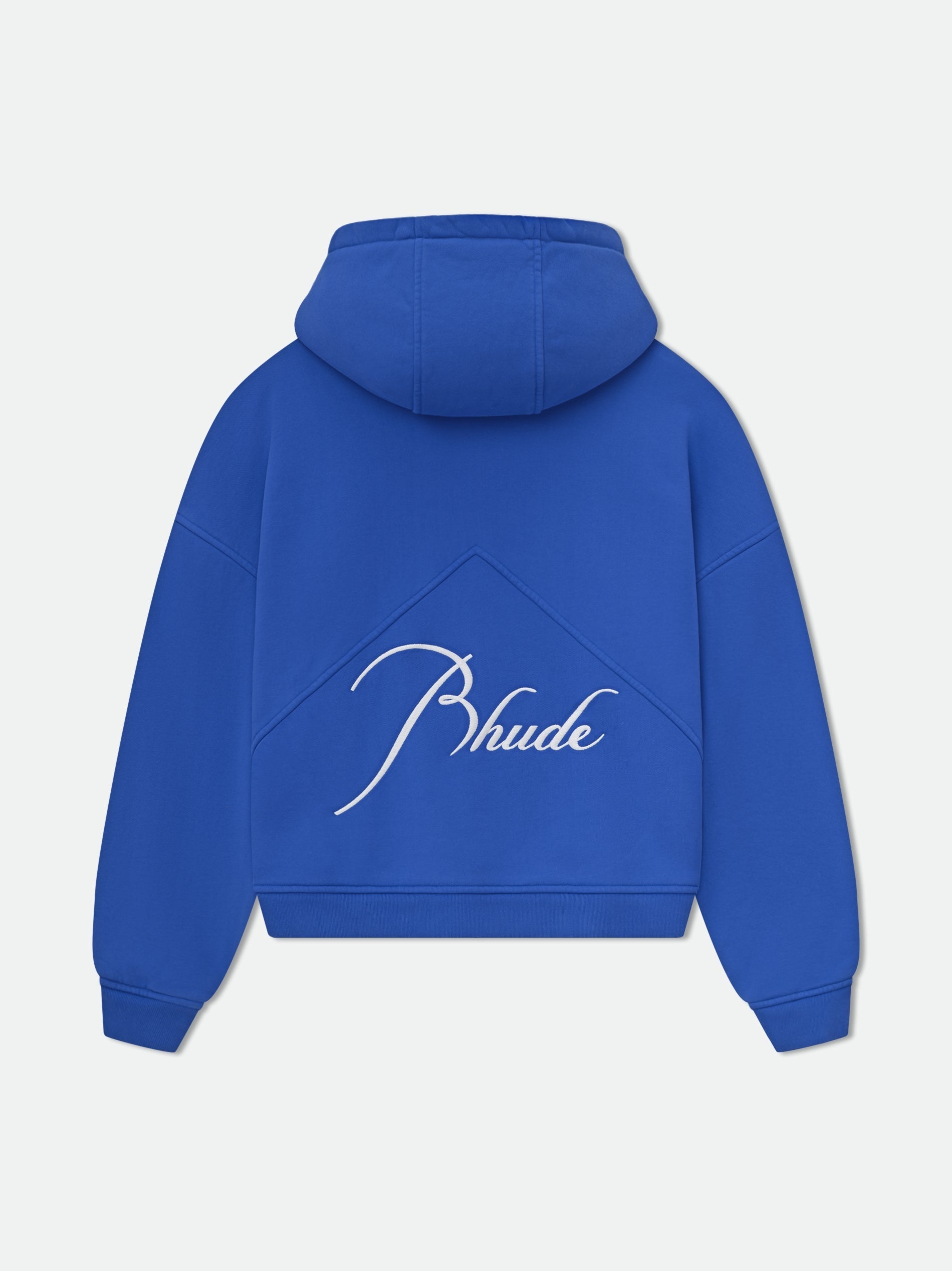 RHUDE MEN'S ZIP UP HOODIE VTG COBALT BLUE NWT