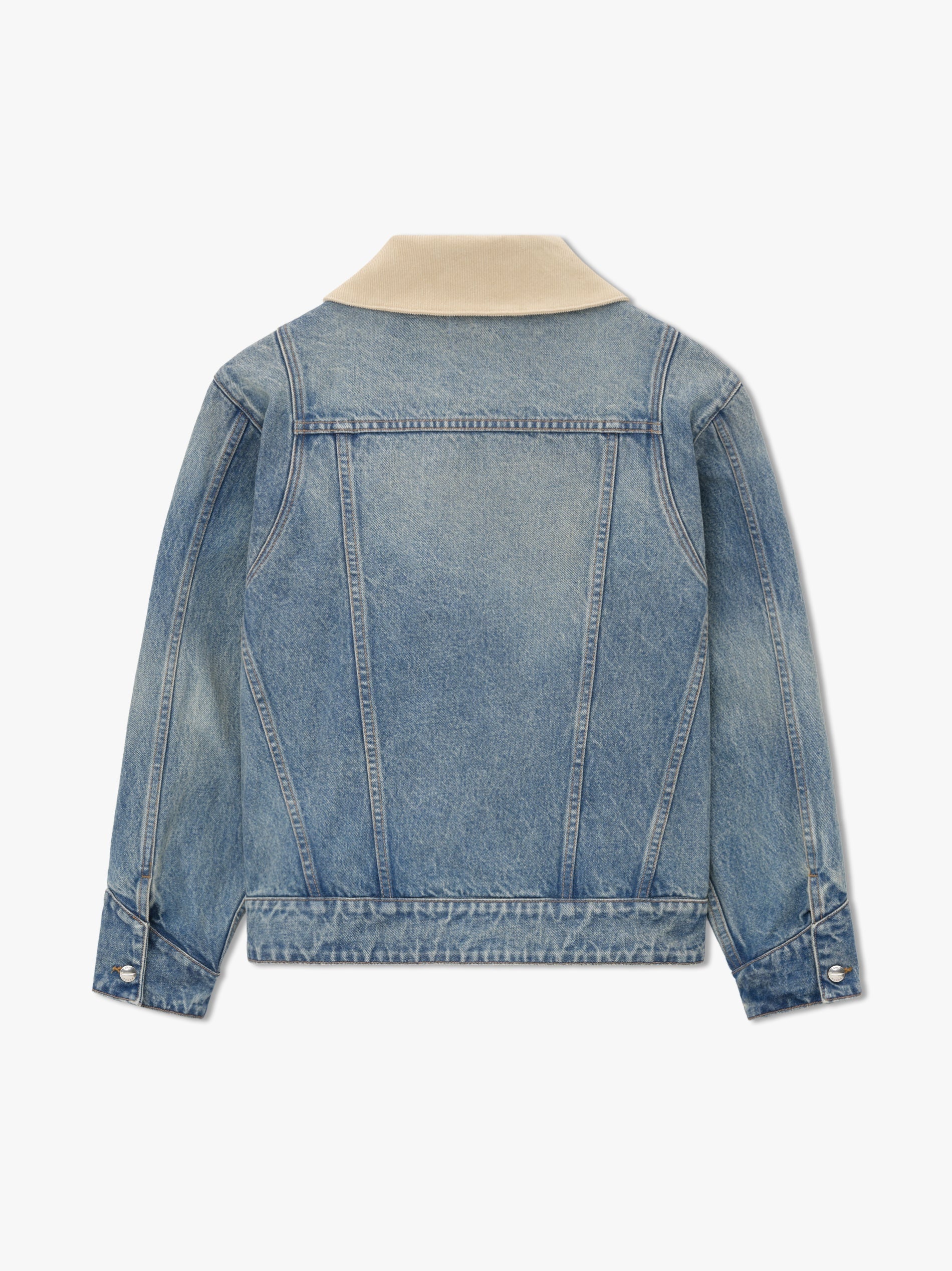 RHUDE MEN'S WESTERN ZIP UP DENIM JACKET