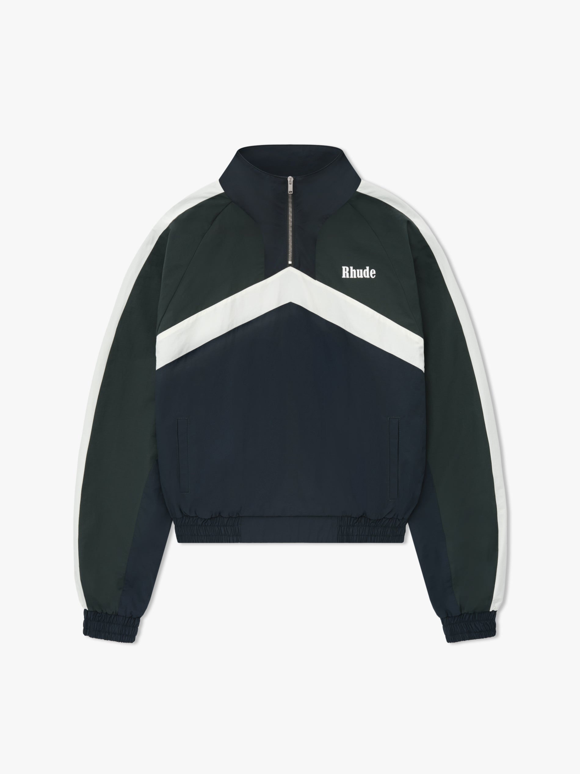 RHUDE MEN'S MOTORSPORT TRACK QUARTERZIP