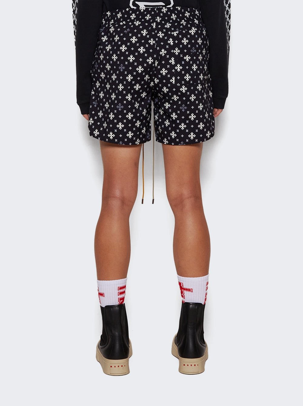 RHUDE MEN'S CROSS BANDANA SWIM SHORT NWT