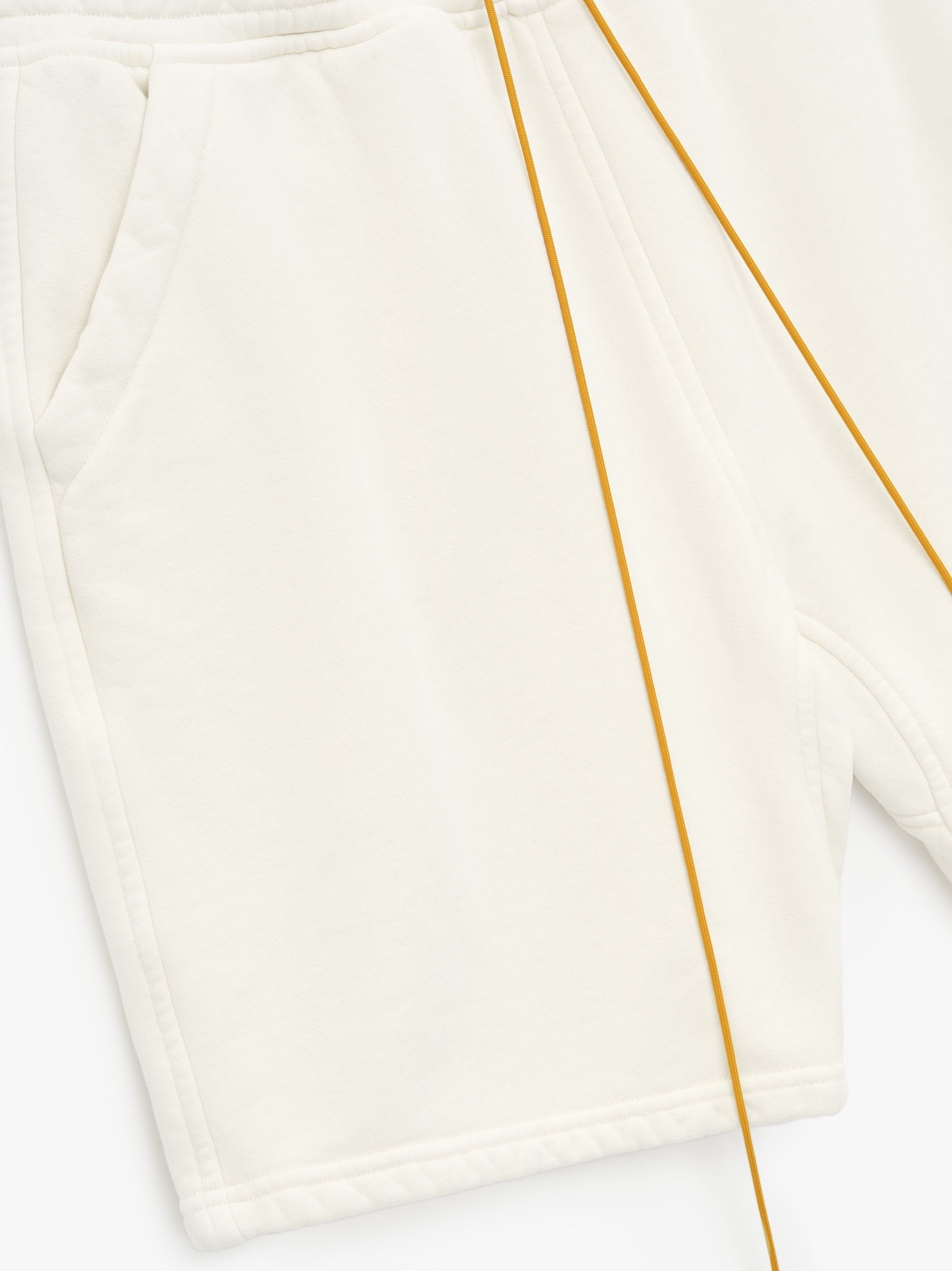 RHUDE MEN'S WHITE COTTON SWEAT SHORTS WITH LOGO