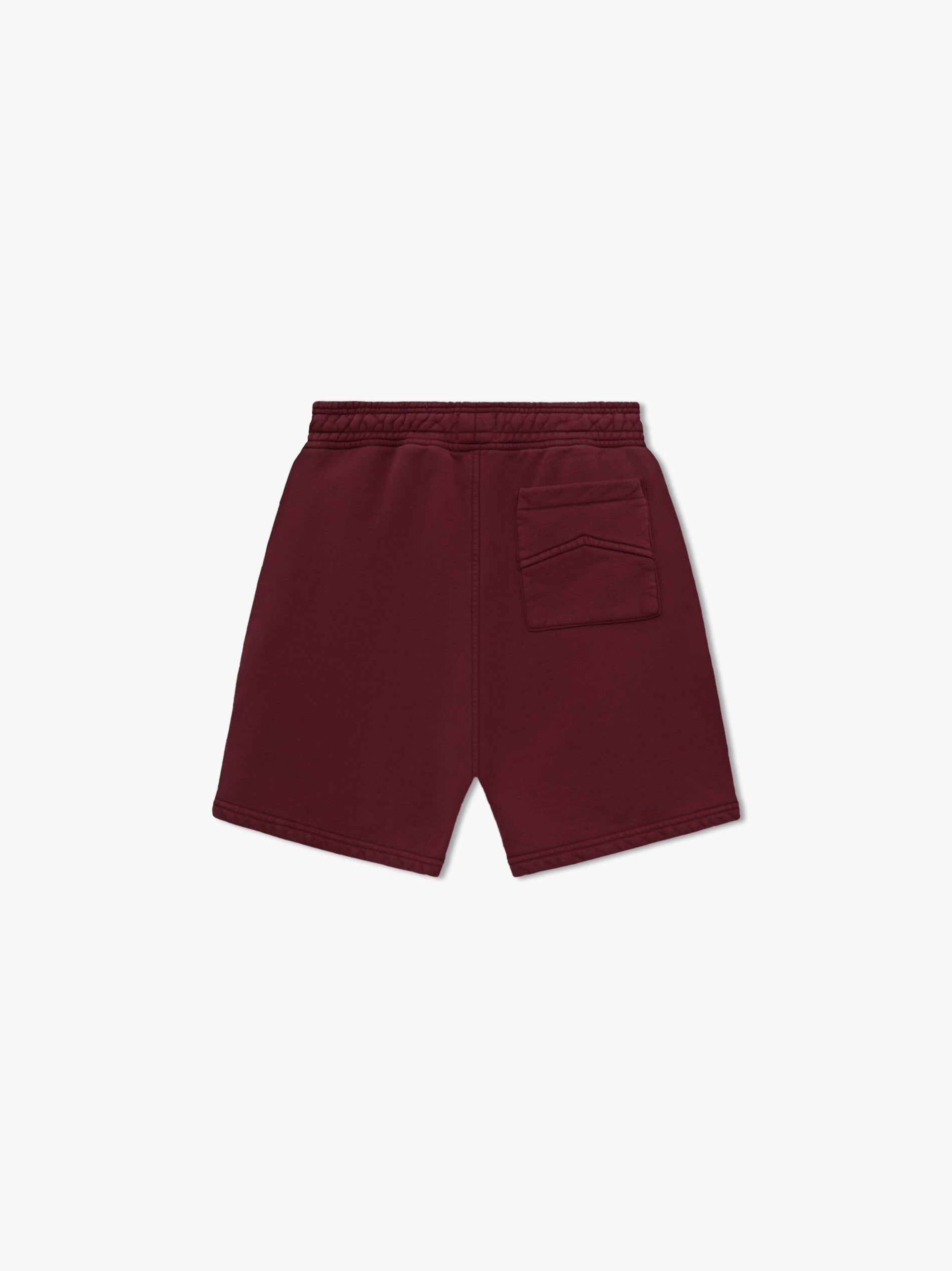 RHUDE MEN'S BURGUNDY SWEATSHORTS WITH DRAWSTRING