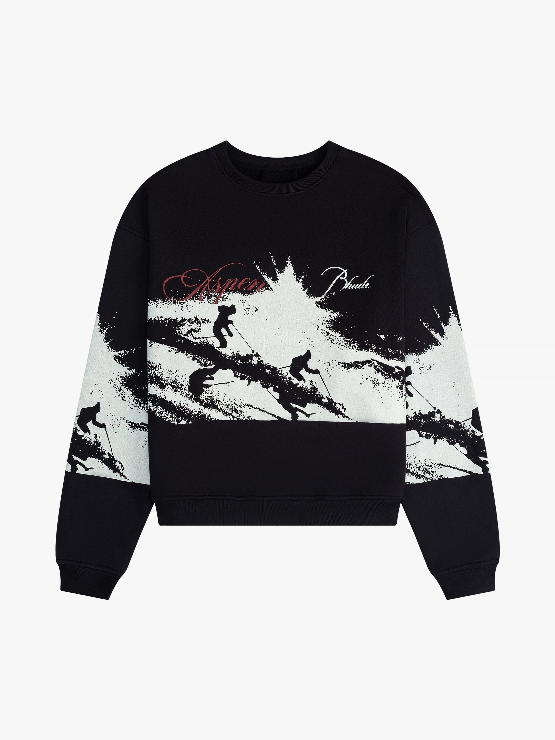 RHUDE MEN'S ASPEN HIGHLAND SKI CREWNECK