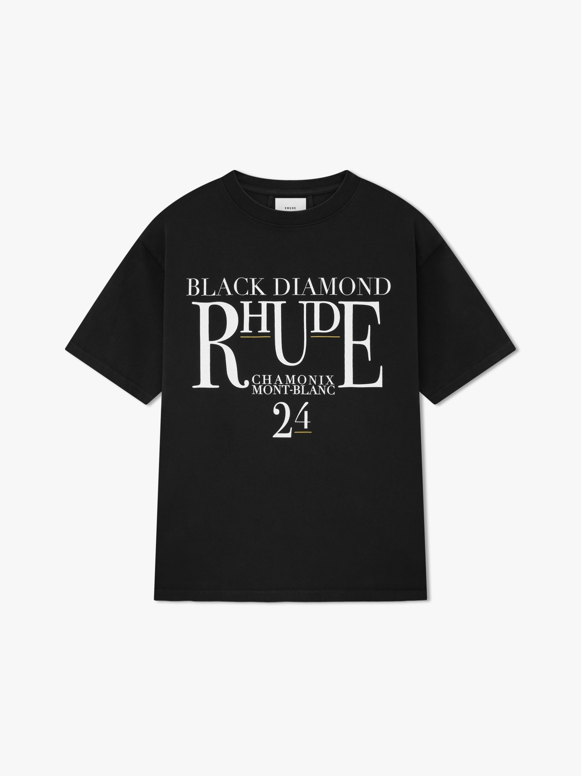 RHUDE MEN'S BLACK DIAMOND TEE