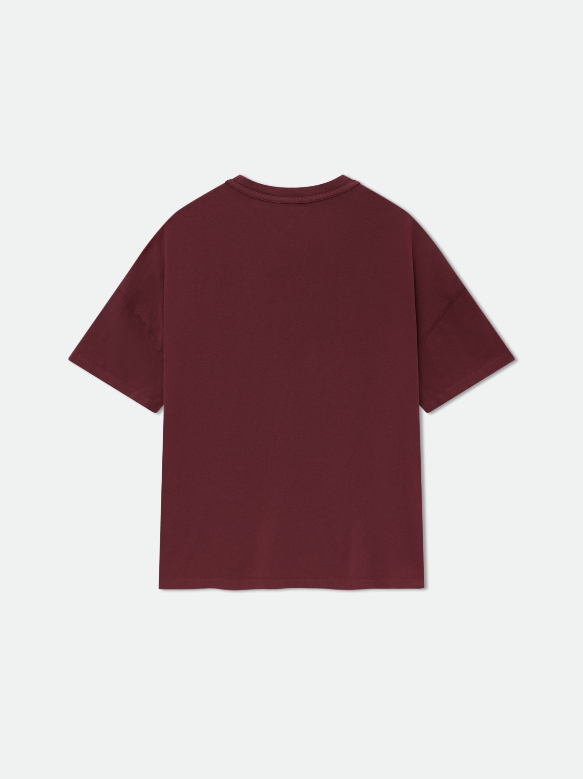 RHUDE MEN'S REVERSE TEE BURGUNDY