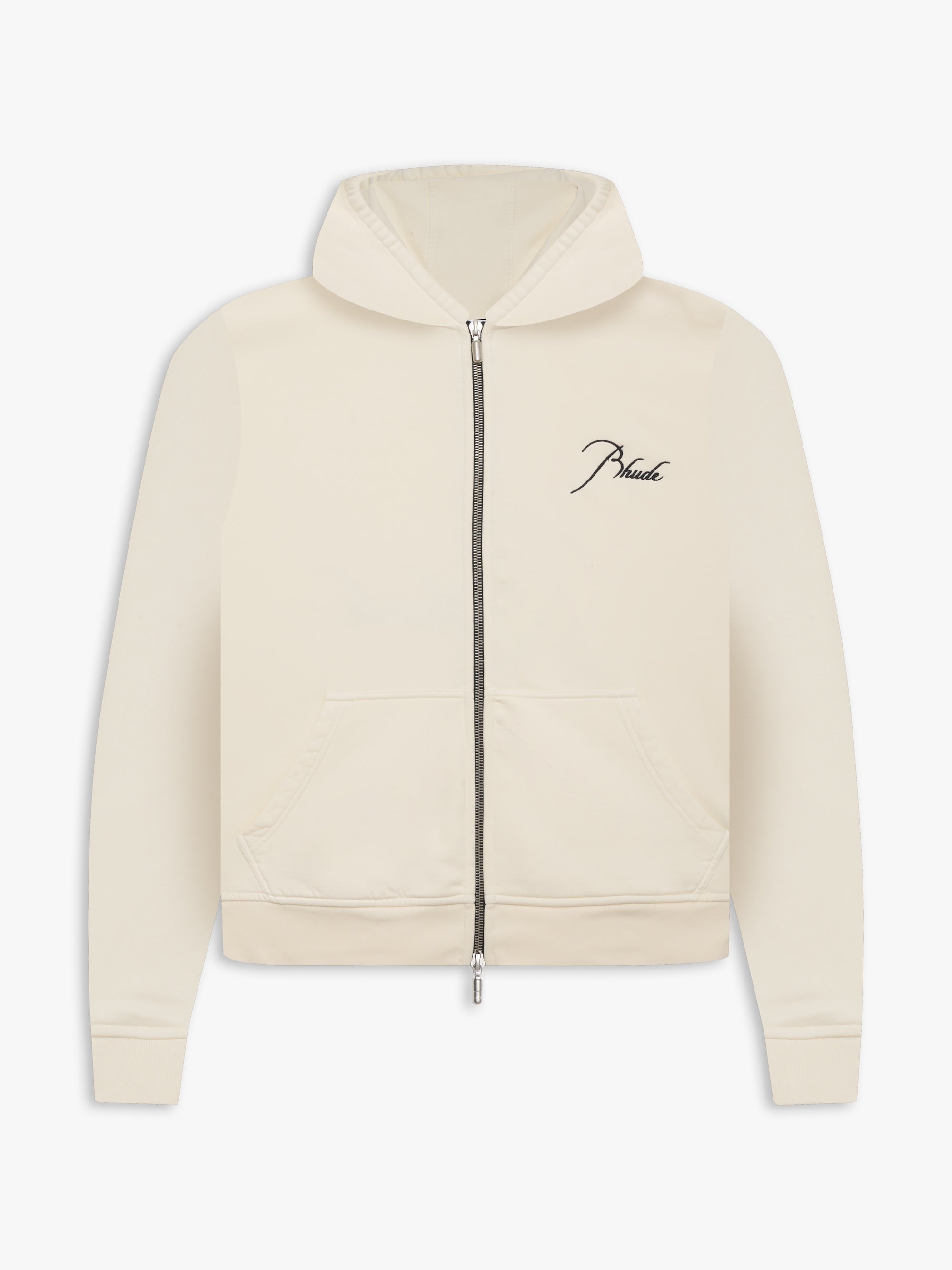 RHUDE MEN'S ZIP UP HOODIE VTG WHITE