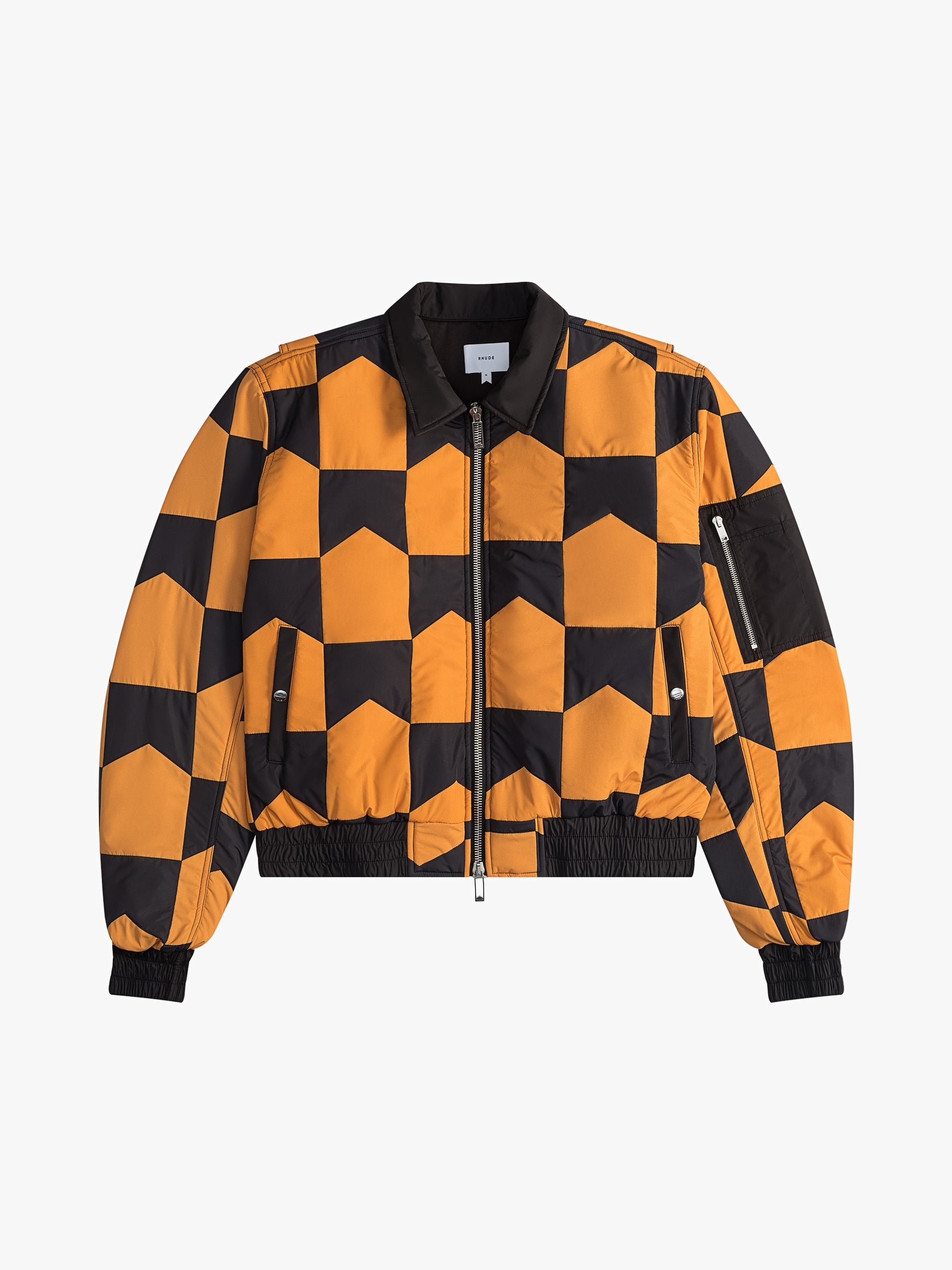 RHUDE MEN'S CHEVRON QUILTED MA1 JACKET