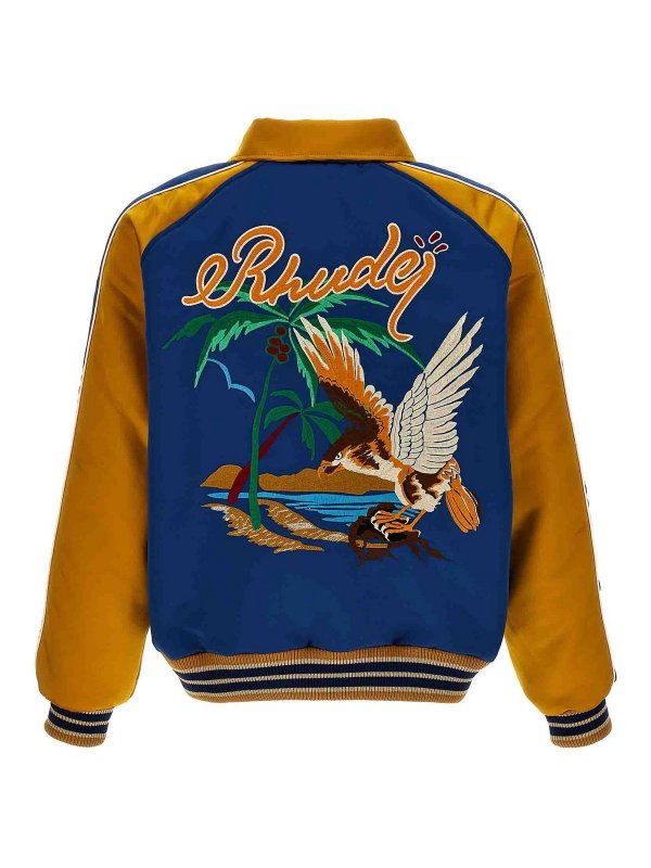 RHUDE MEN'S PALM EAGLES SOUVENIER JACKET