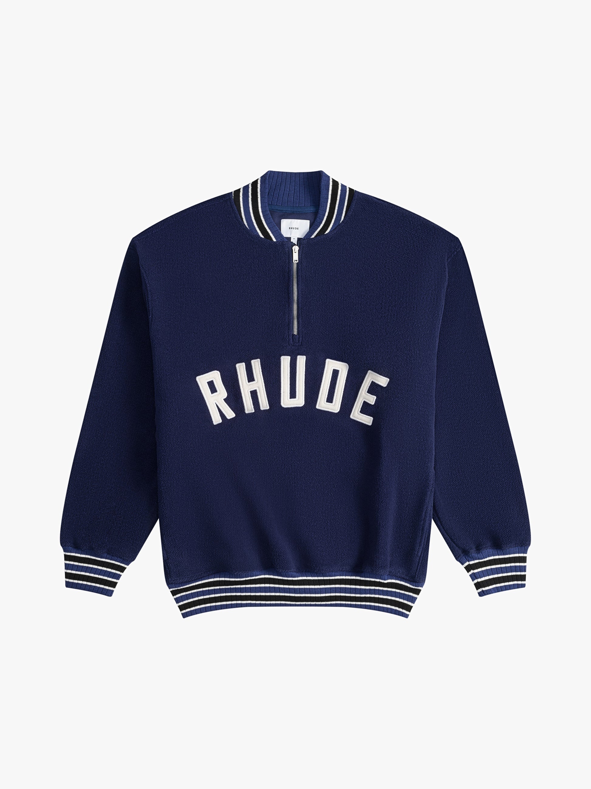 RHUDE MEN'S QUARTER-ZIP VARSITY