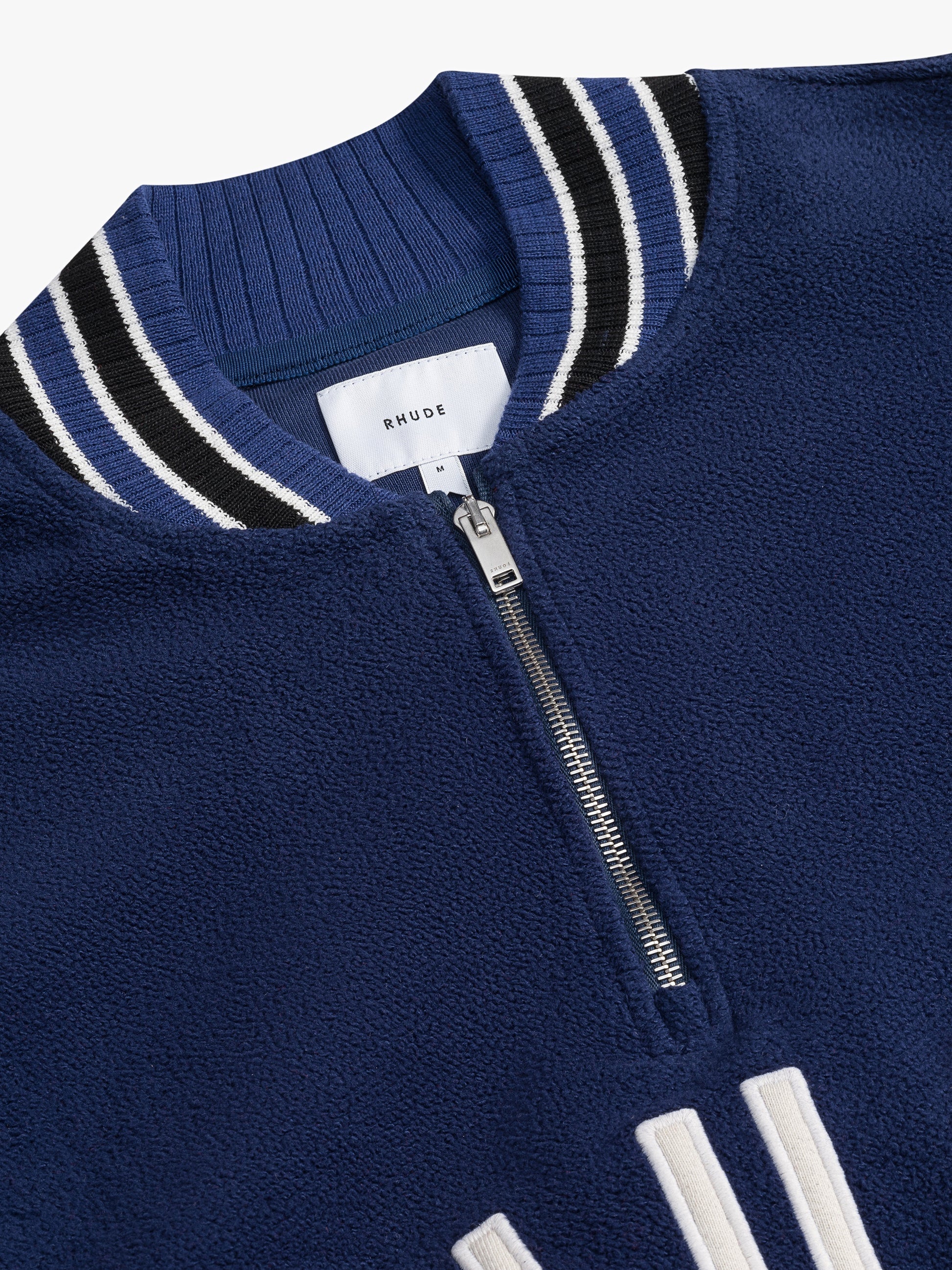 RHUDE MEN'S QUARTER-ZIP VARSITY NWT