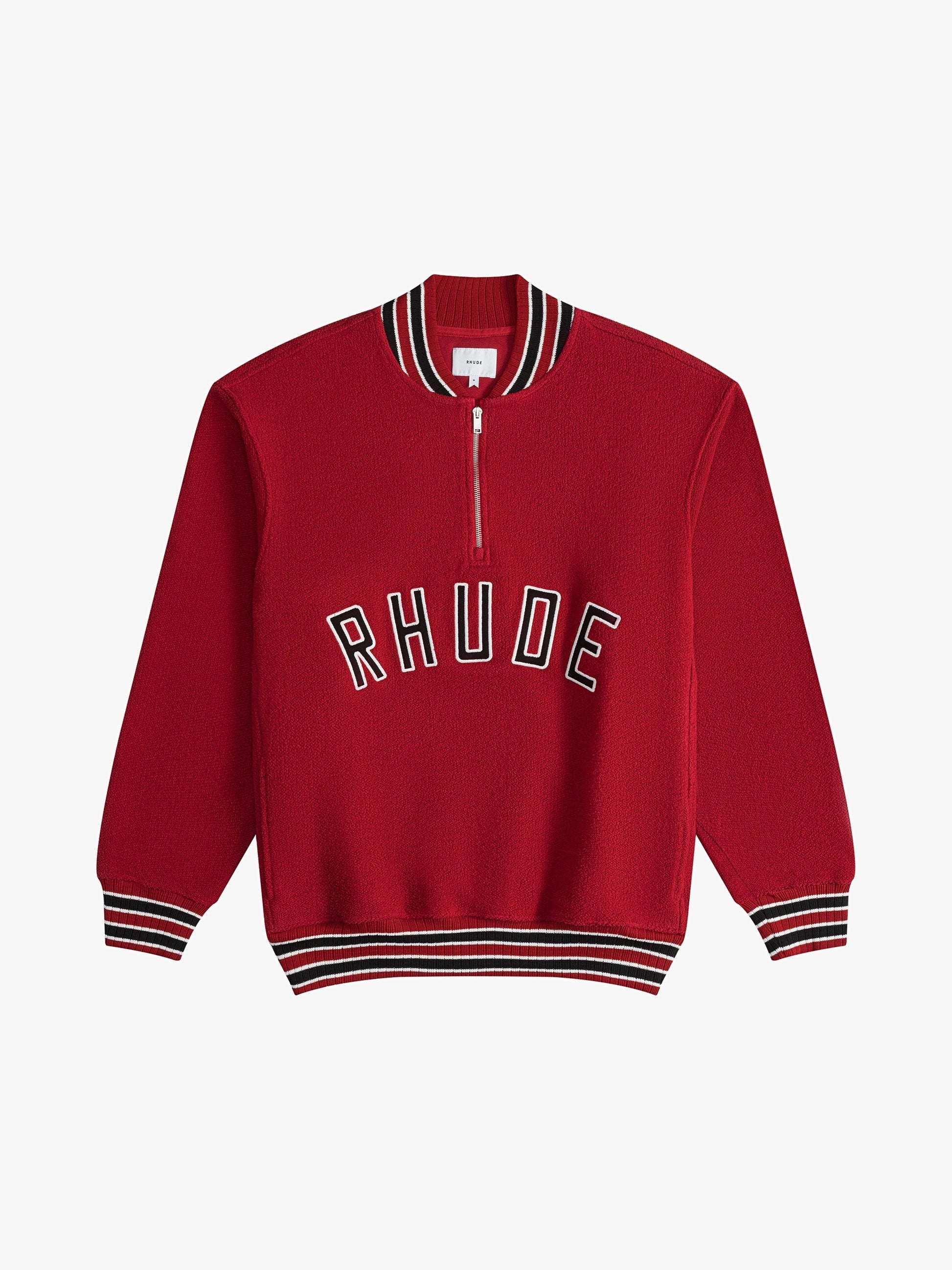 RHUDE MEN'S QUARTER-ZIP VARSITY