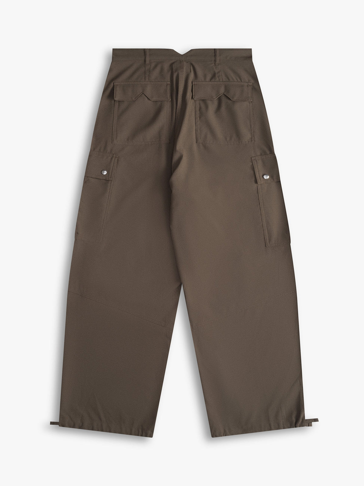 RHUDE MEN'S OLIVE LINEN PARACHUTE TROUSERS