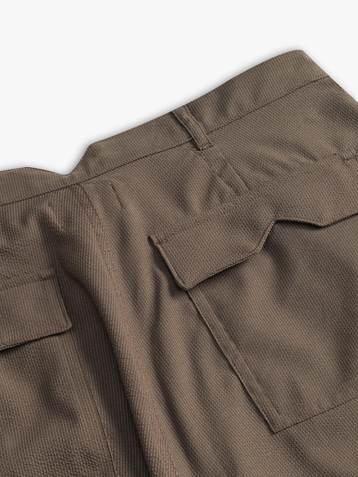 RHUDE MEN'S OLIVE LINEN PARACHUTE TROUSERS