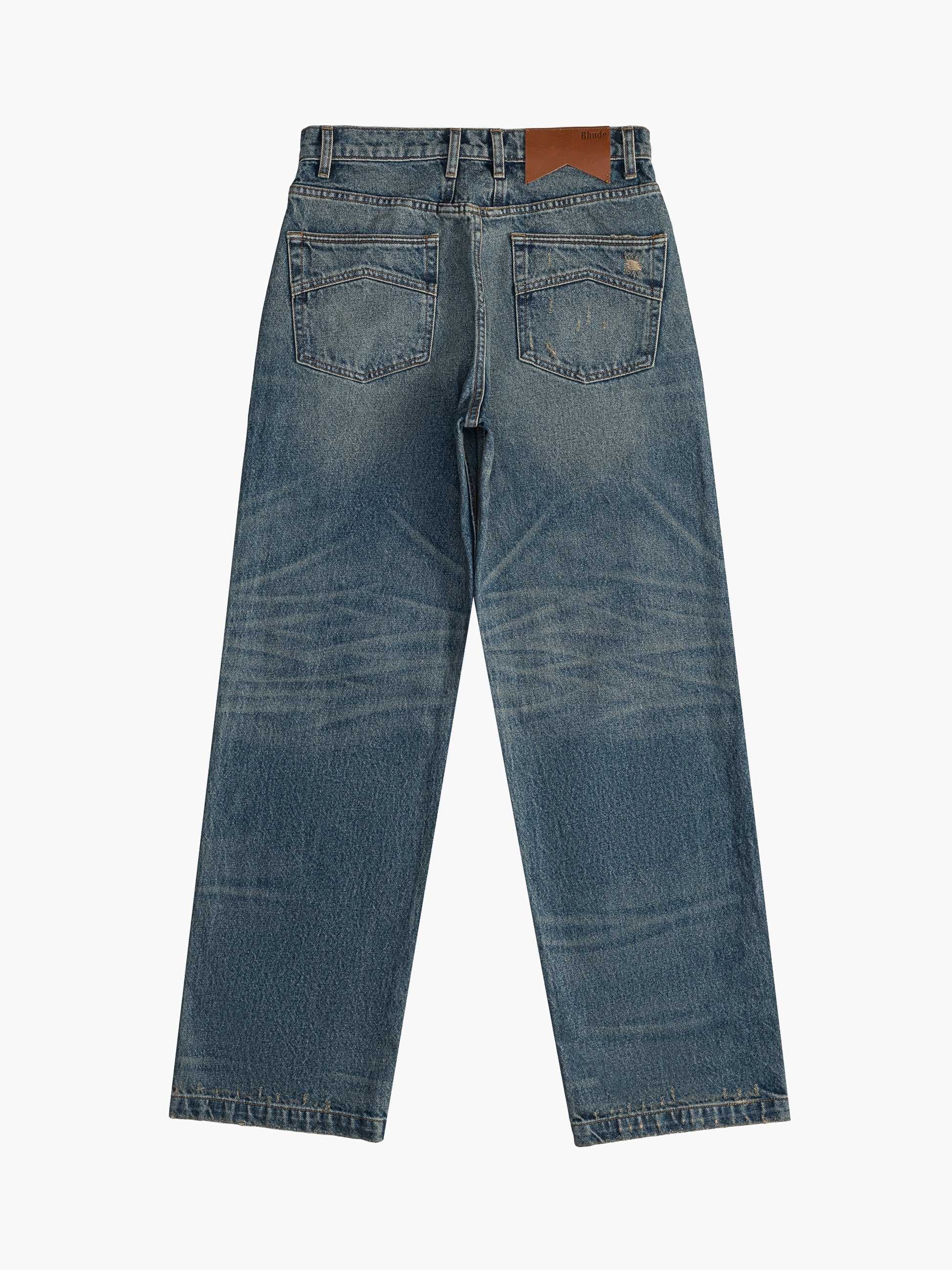 RHUDE MEN'S WIDE LEG DENIM