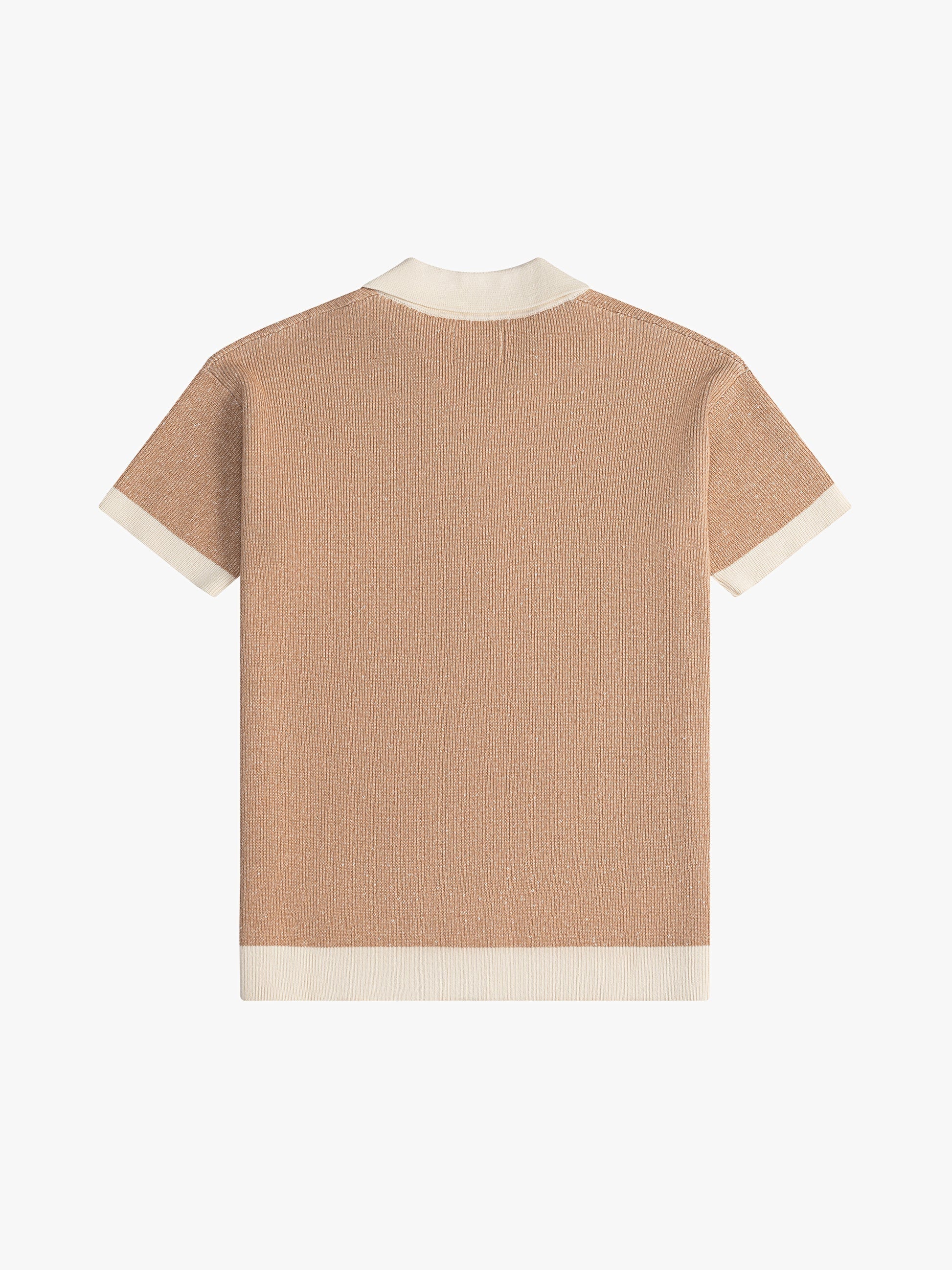 RHUDE MEN'S CONTRAST KNIT BUTTON-UP POLO NWT