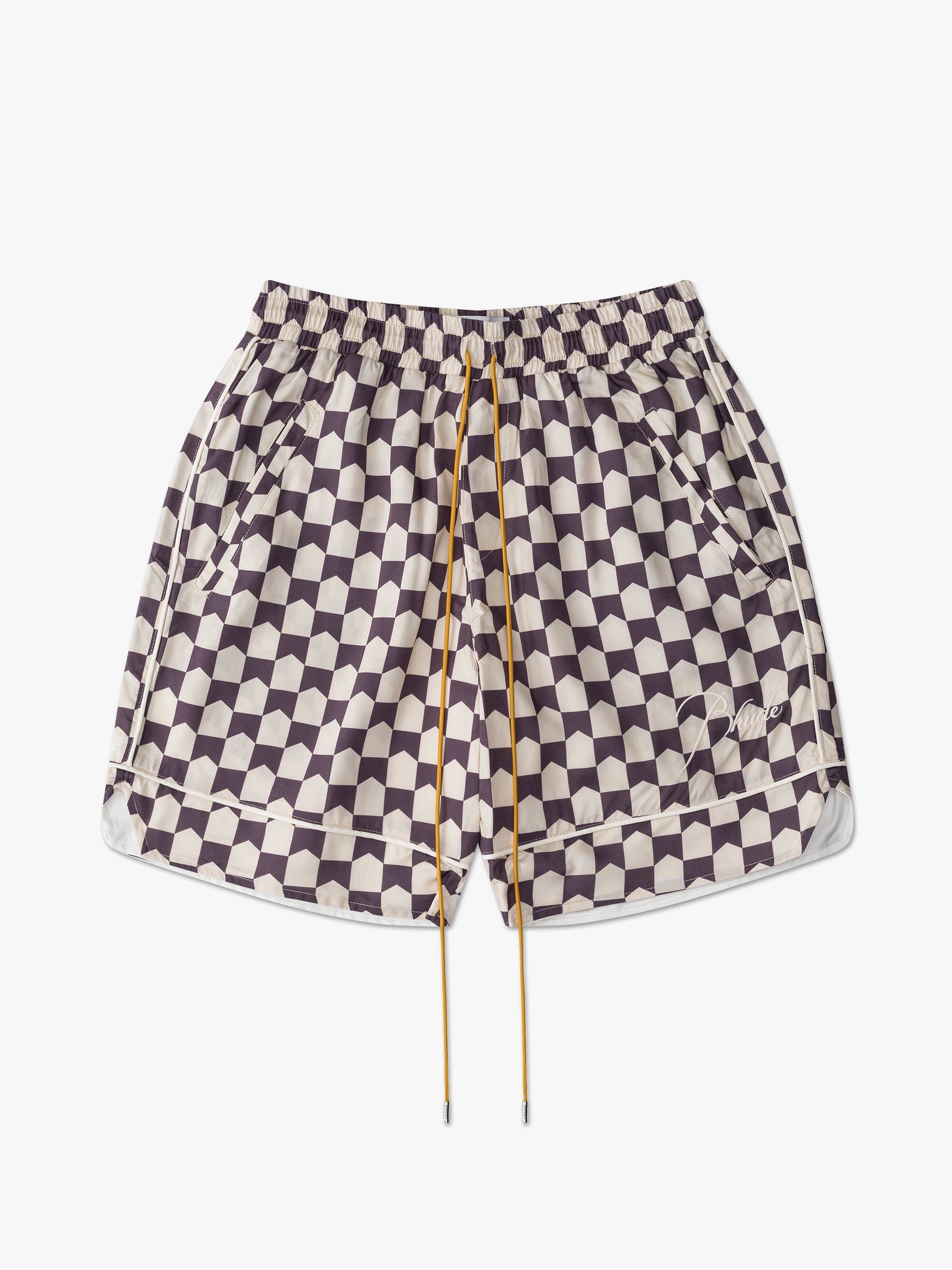 RHUDE MEN'S CHECKERED PJ SHORT