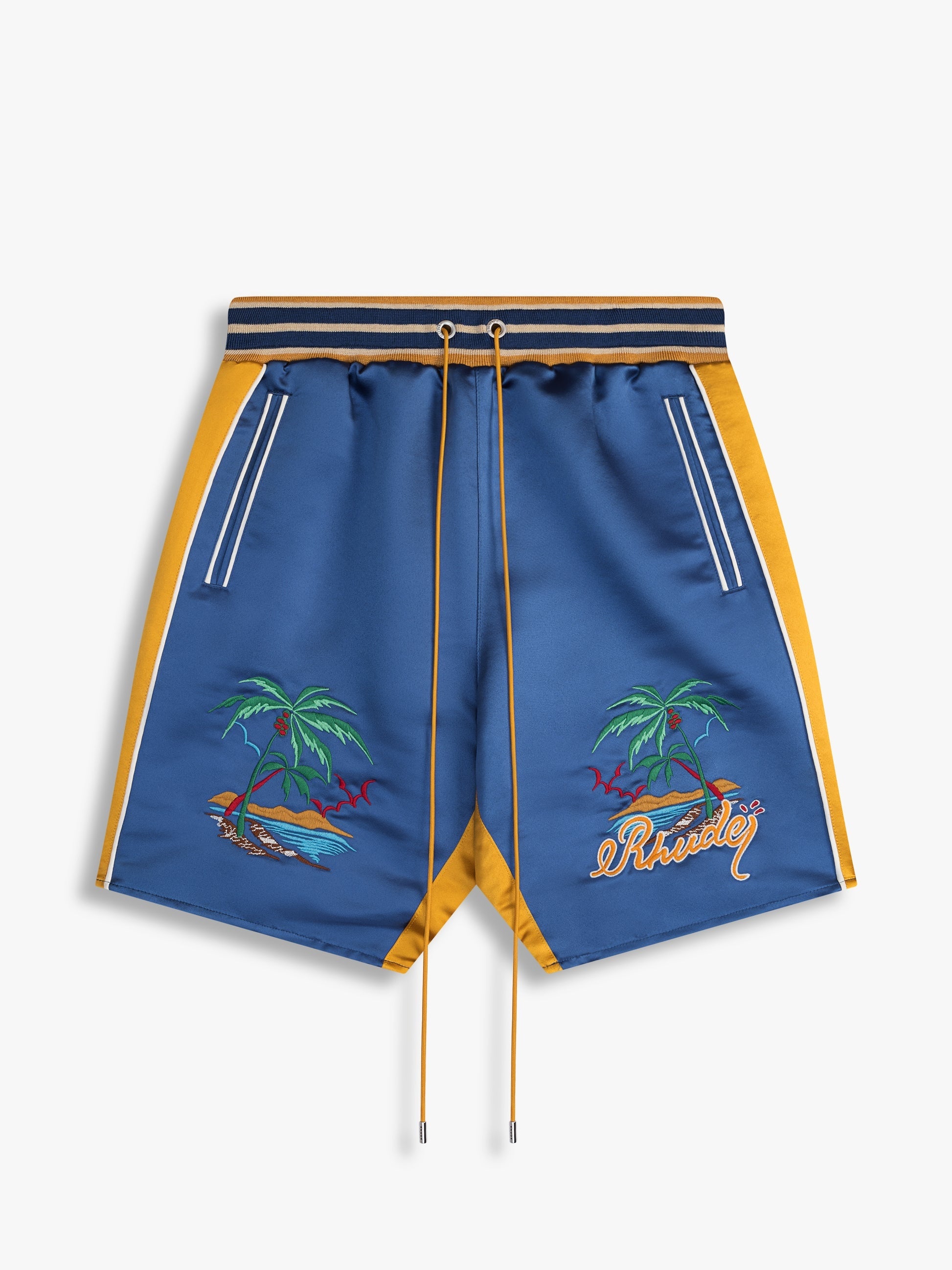RHUDE MEN'S PALM EAGLES SOUVENIER SHORTS