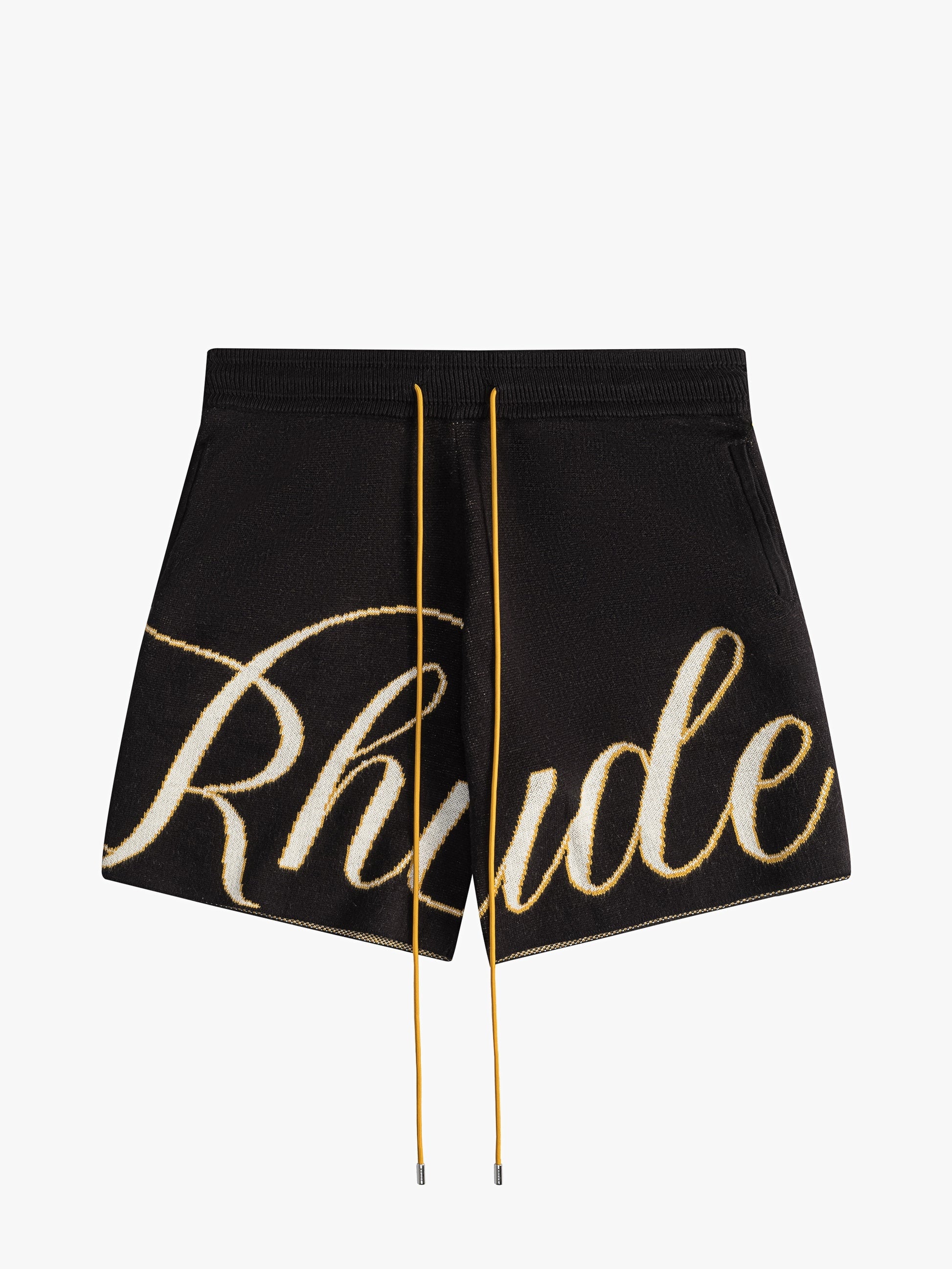 RHUDE MEN'S SCRIPT KNIT SHORT
