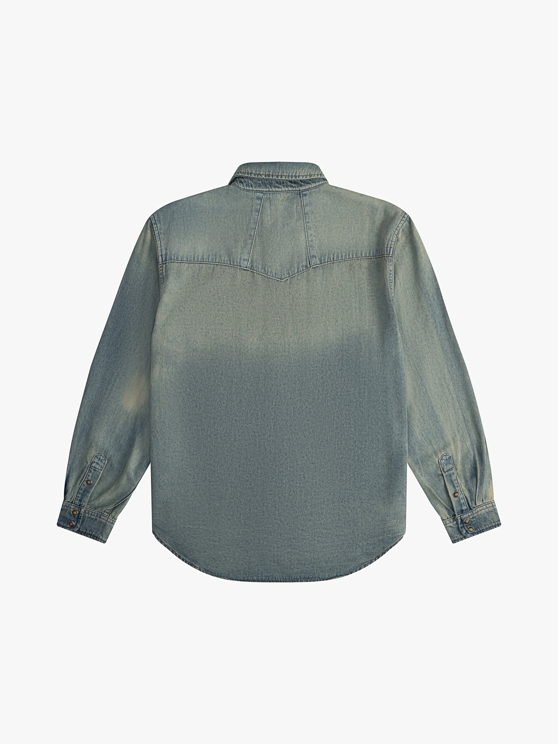 RHUDE MEN'S WESTERN DENIM SHIRT
