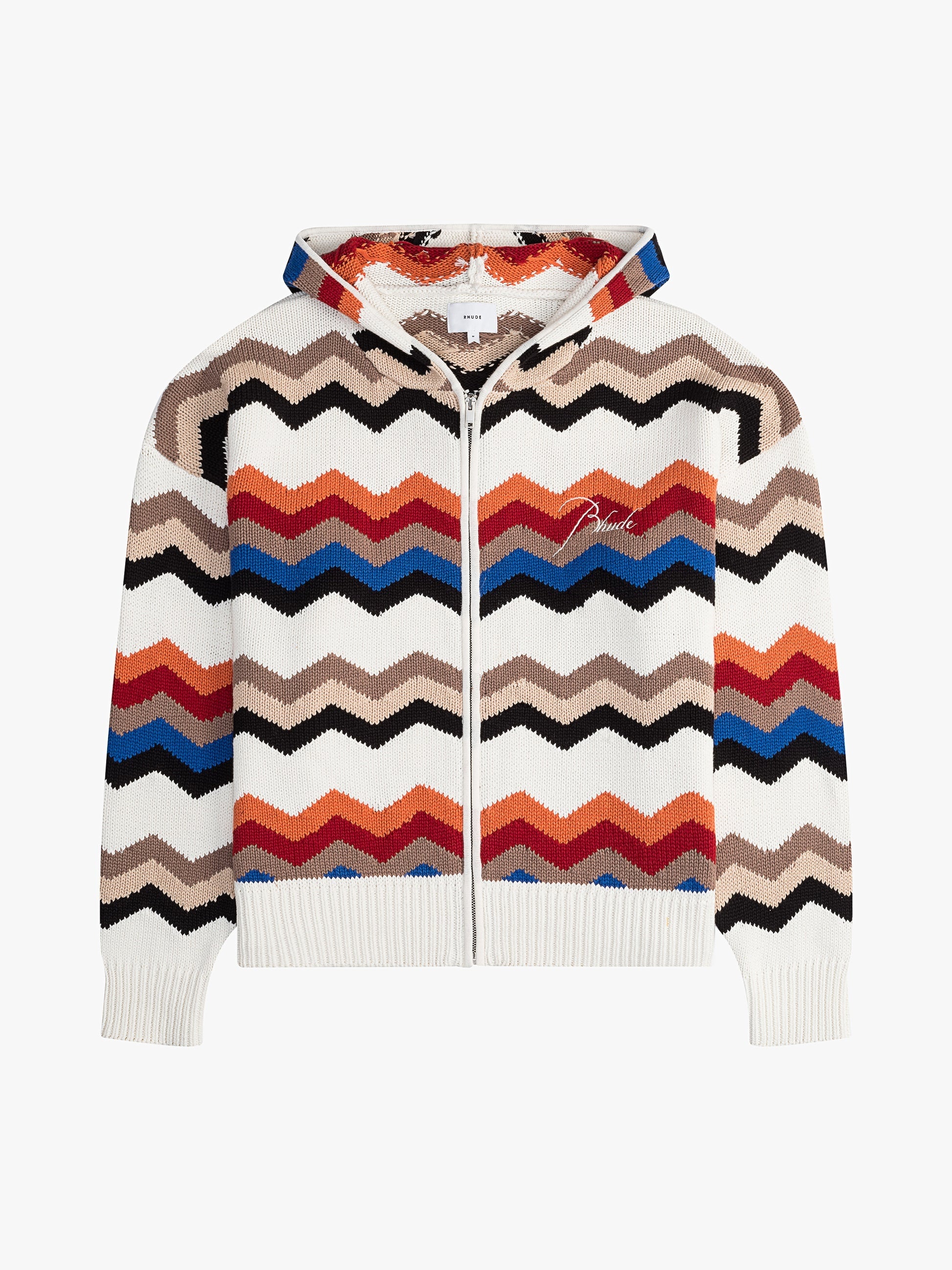 RHUDE MEN'S CYRIL KNIT ZIP-UP
