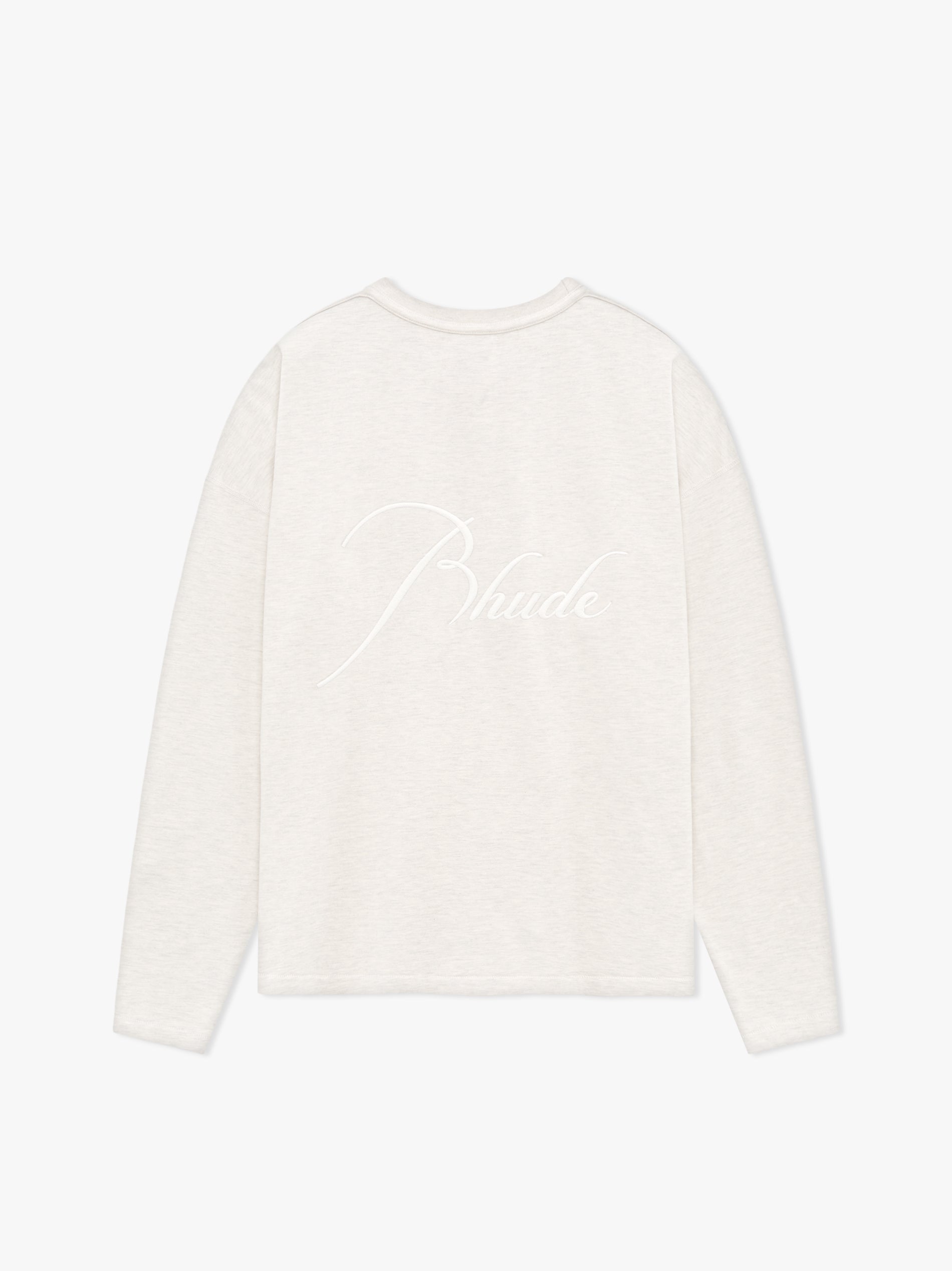 RHUDE MEN'S OFF WHITE COTTON LONG SLEEVE TEE