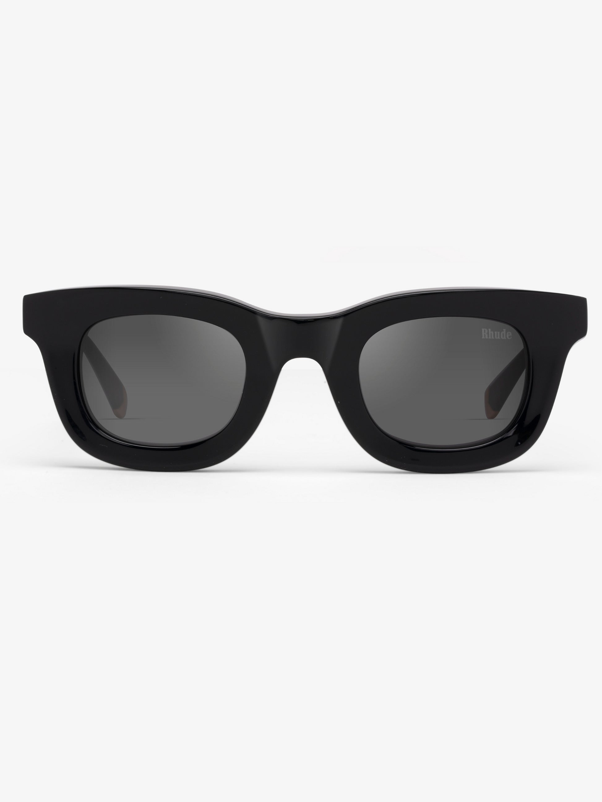 RHUDE FEMALE'S BLACK ACETATE RECTANGULAR SUNGLASSES