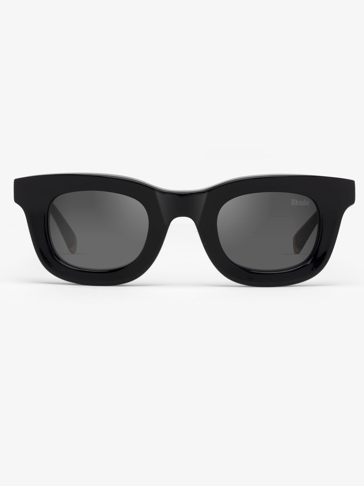 RHUDE FEMALE'S BLACK ACETATE RECTANGULAR SUNGLASSES