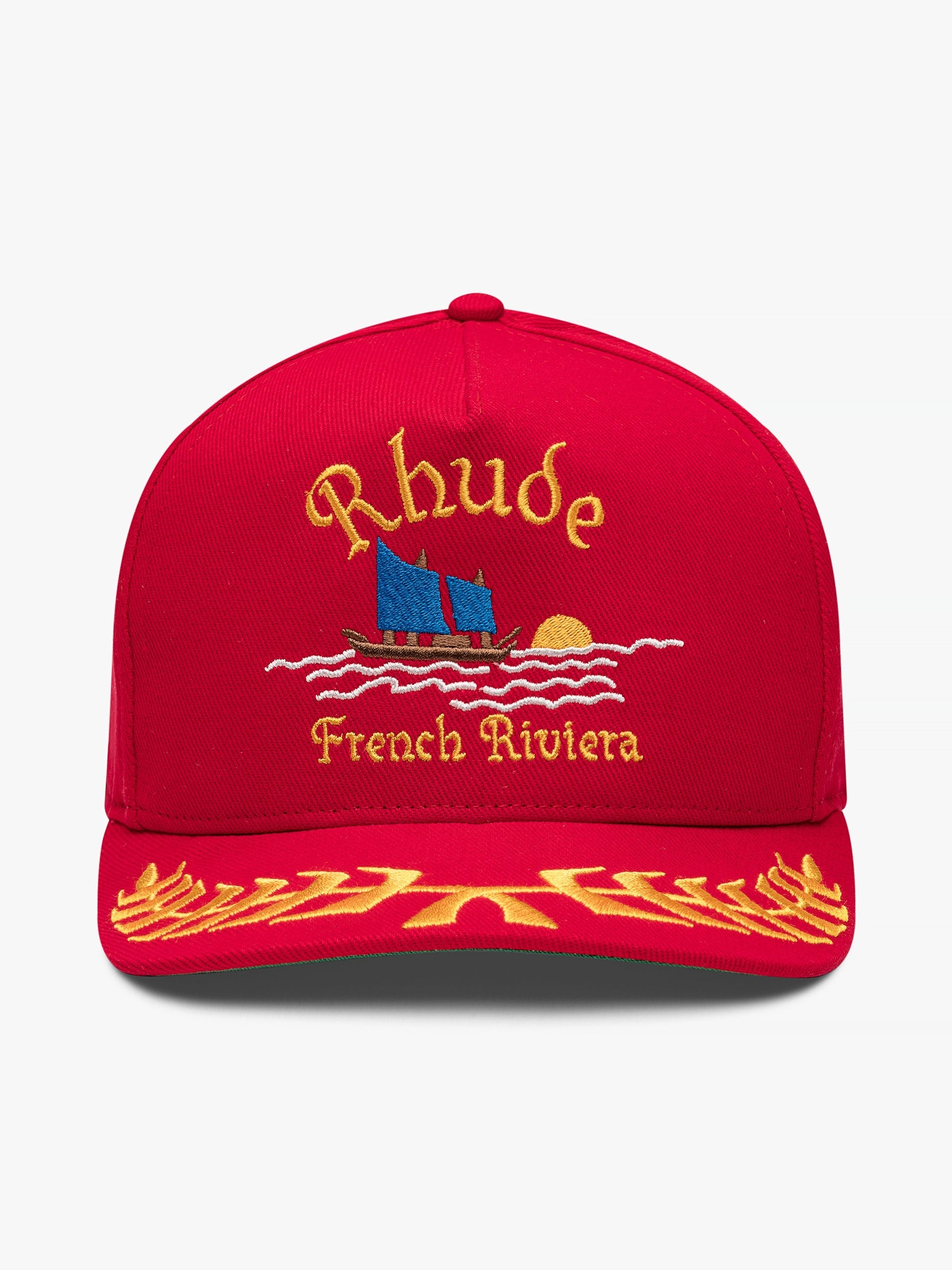 RHUDE MEN'S RIVIERA SAILING HAT RED