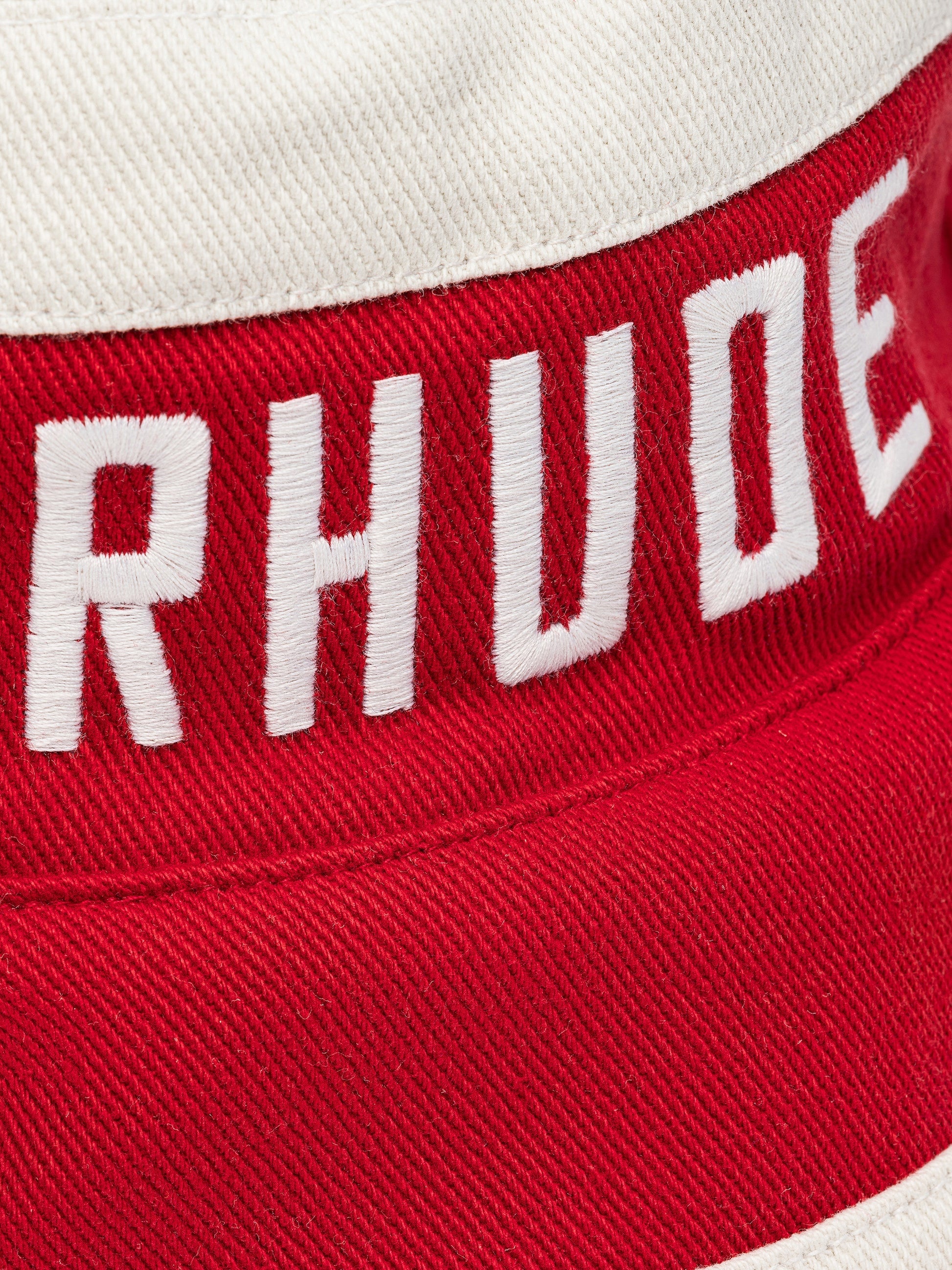 RHUDE UNISEX'S RED CREAM BUCKET HAT