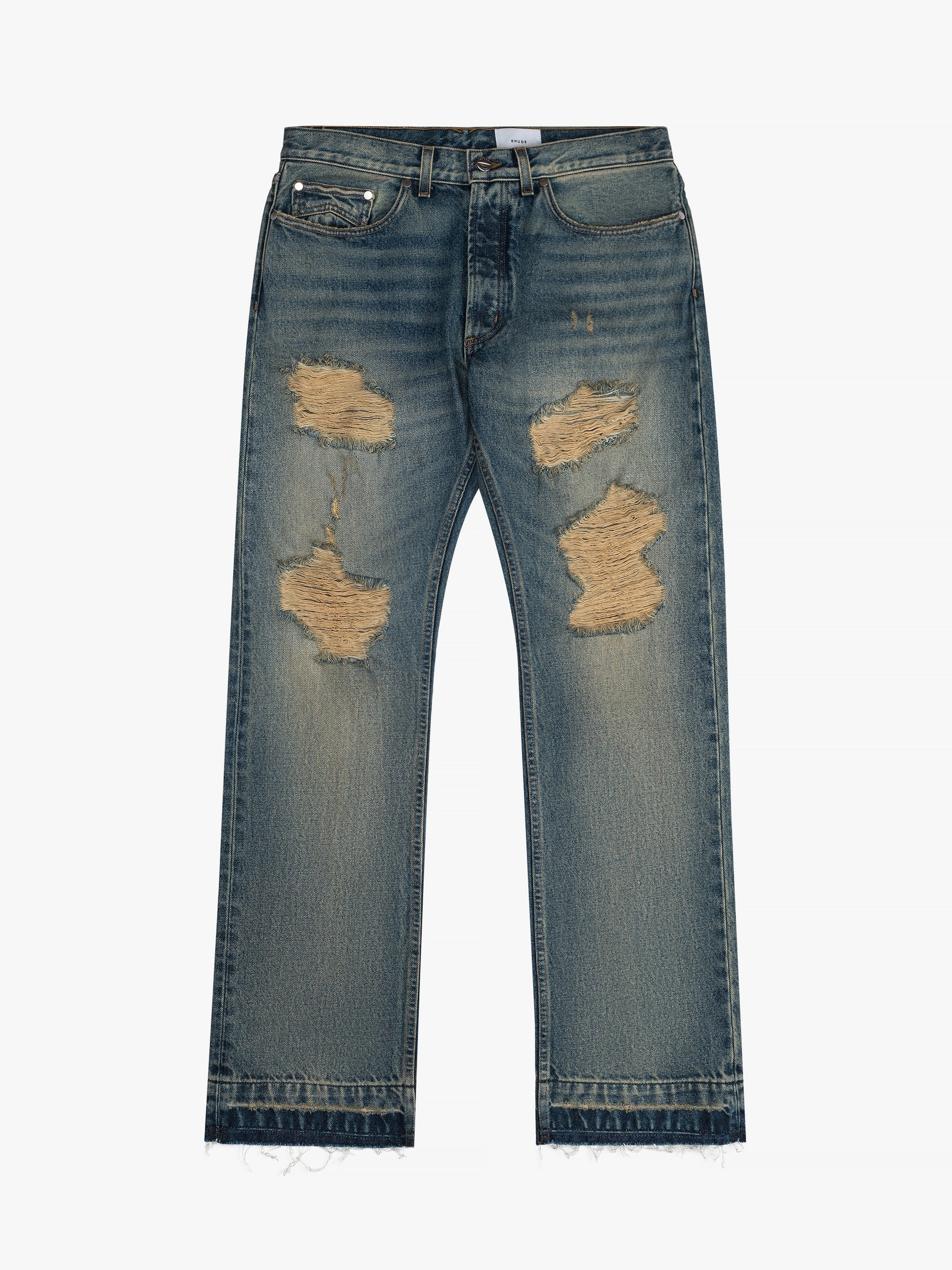 RHUDE MEN'S BEACH BUM DENIM DARK INDIGO