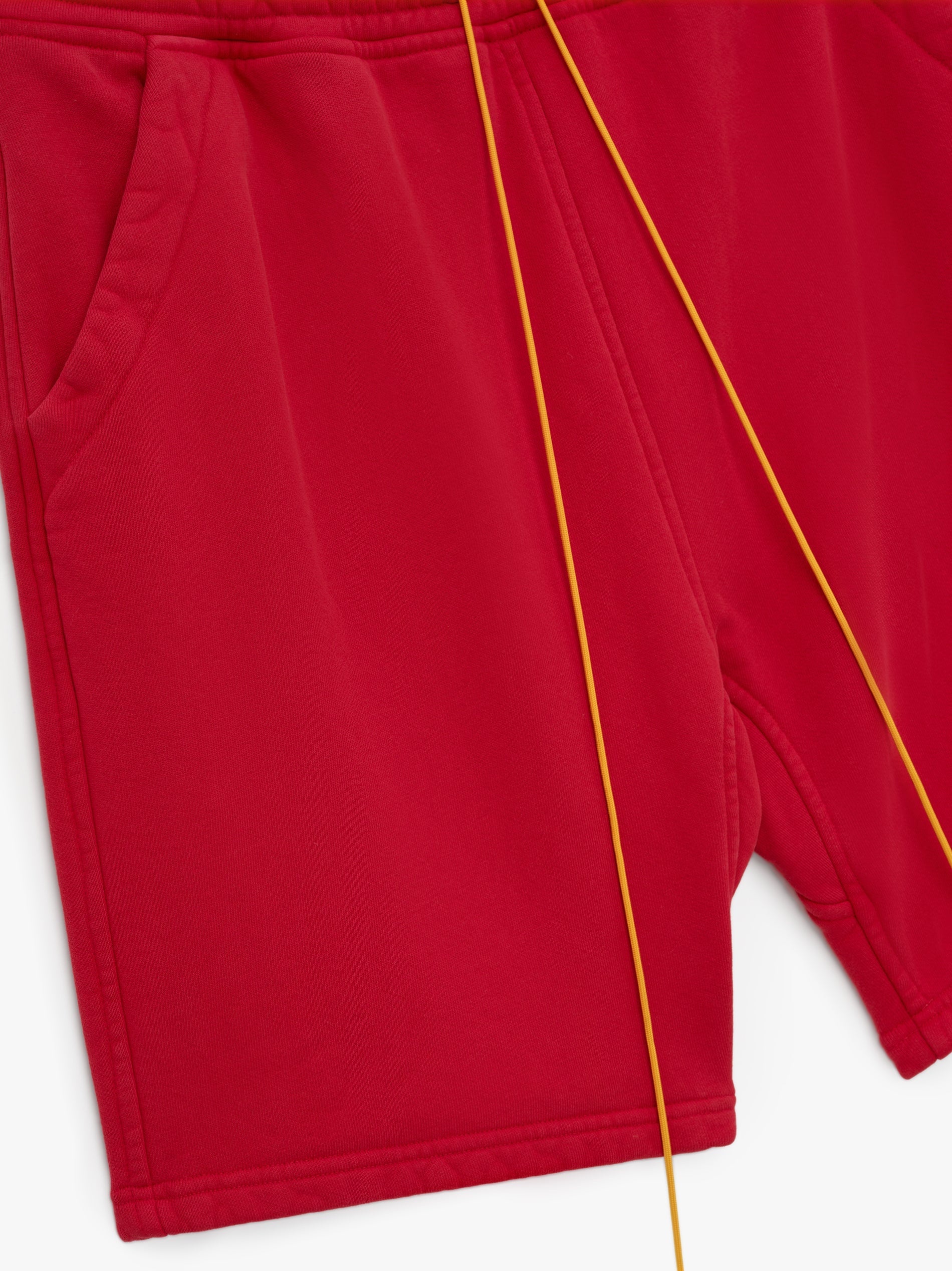RHUDE MEN'S RED SWEATSHORTS WITH DRAWSTRING