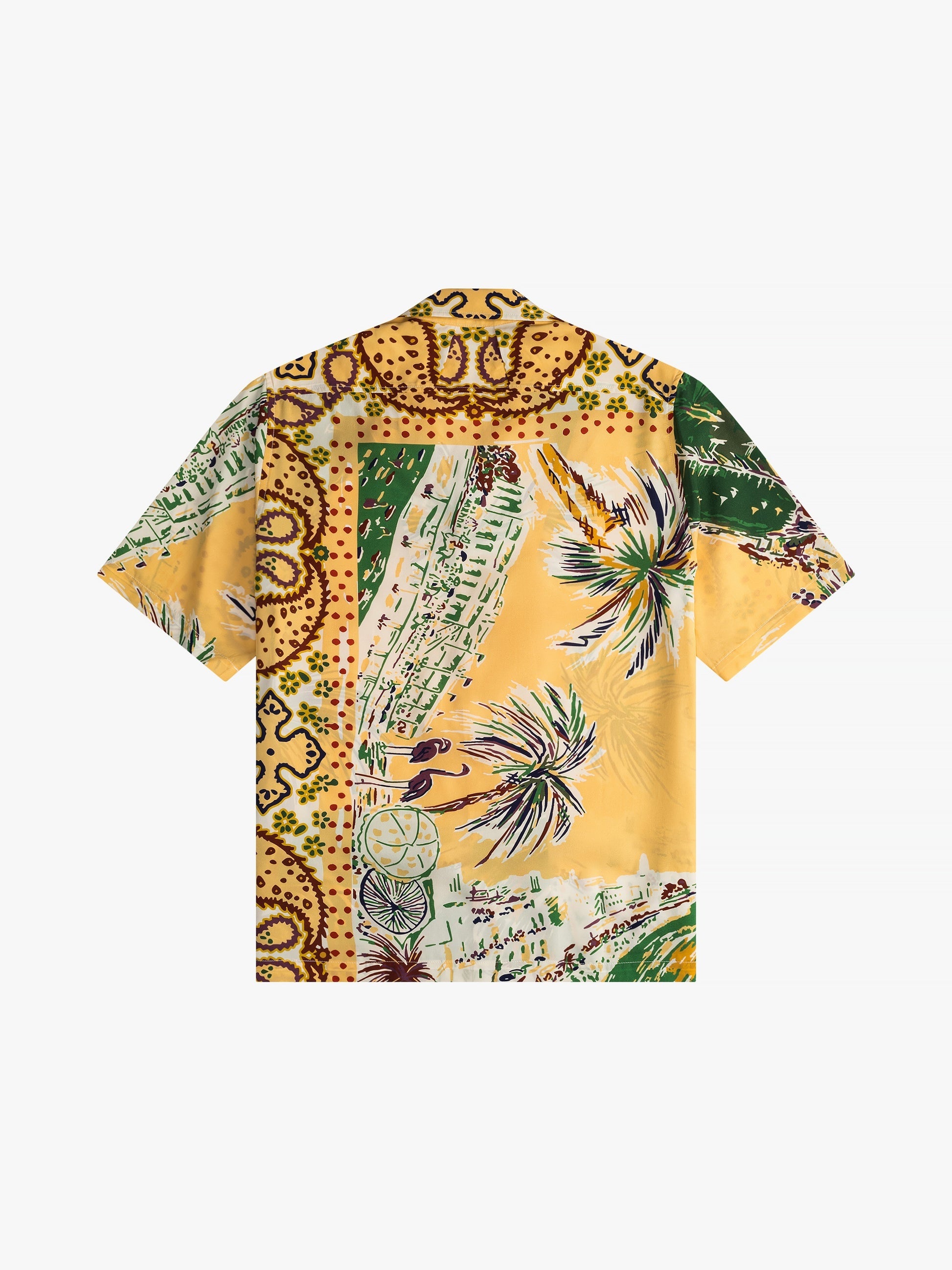 RHUDE MEN'S PALMINA SILK SHIRT MULTI
