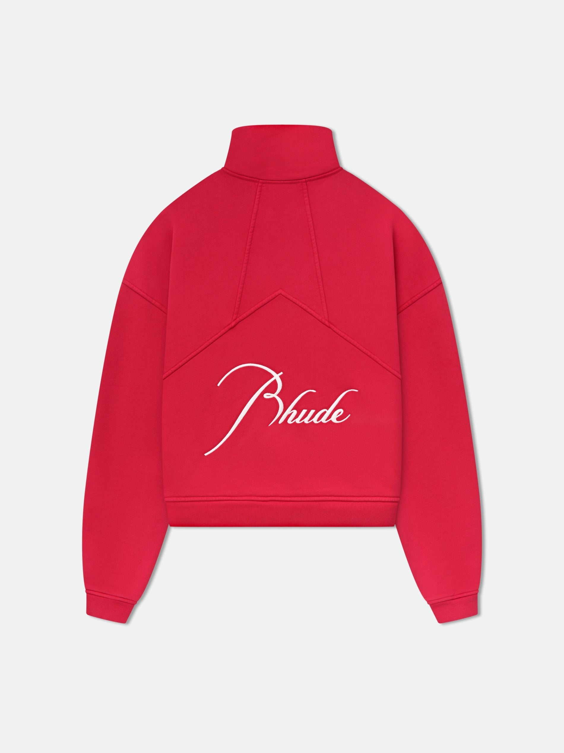 RHUDE MEN'S QUARTER ZIP VTG RED