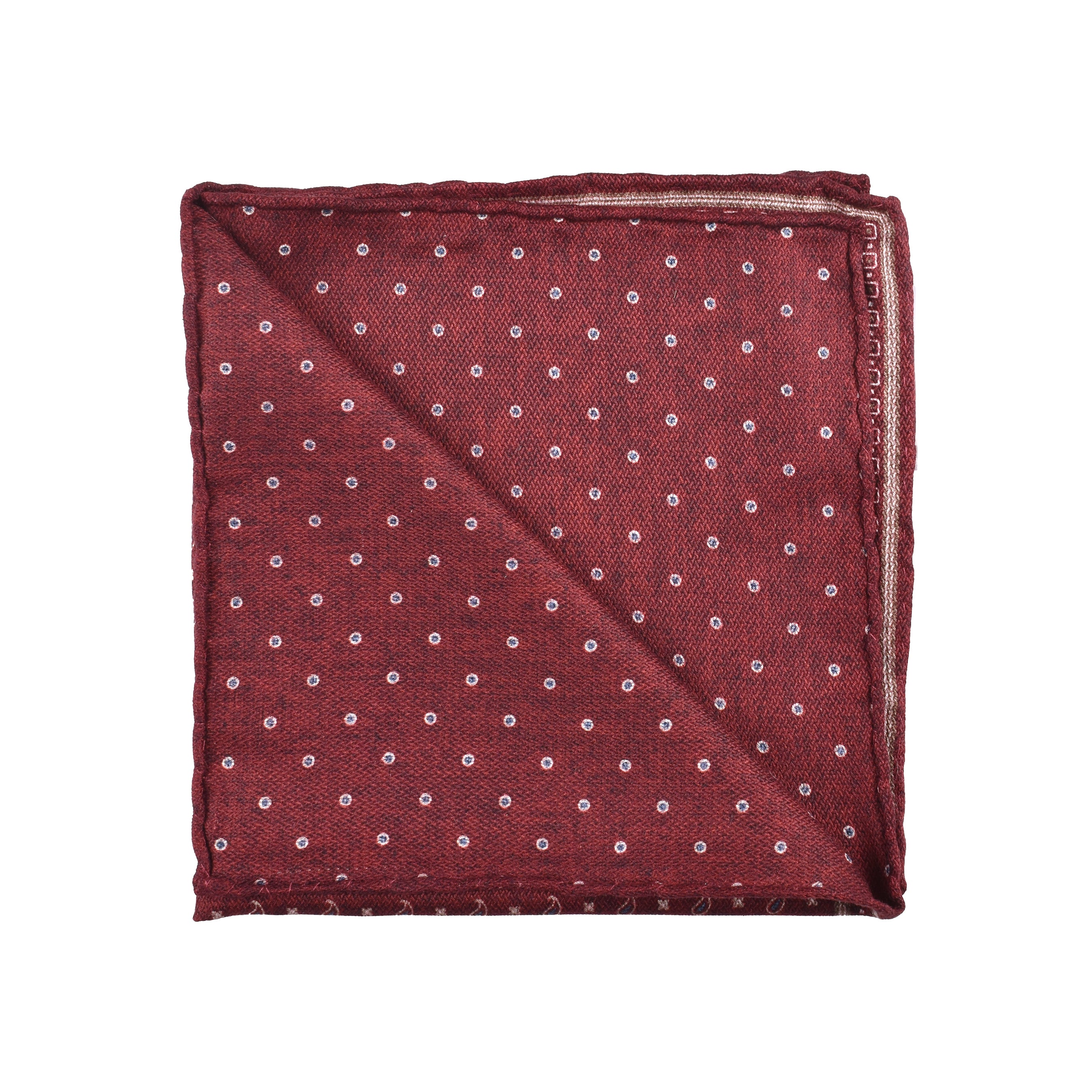 BRUNELLO CUCINELLI MEN'S 100% SILK TWO TONE GEOMETRIC POCKET SQUARE NEW