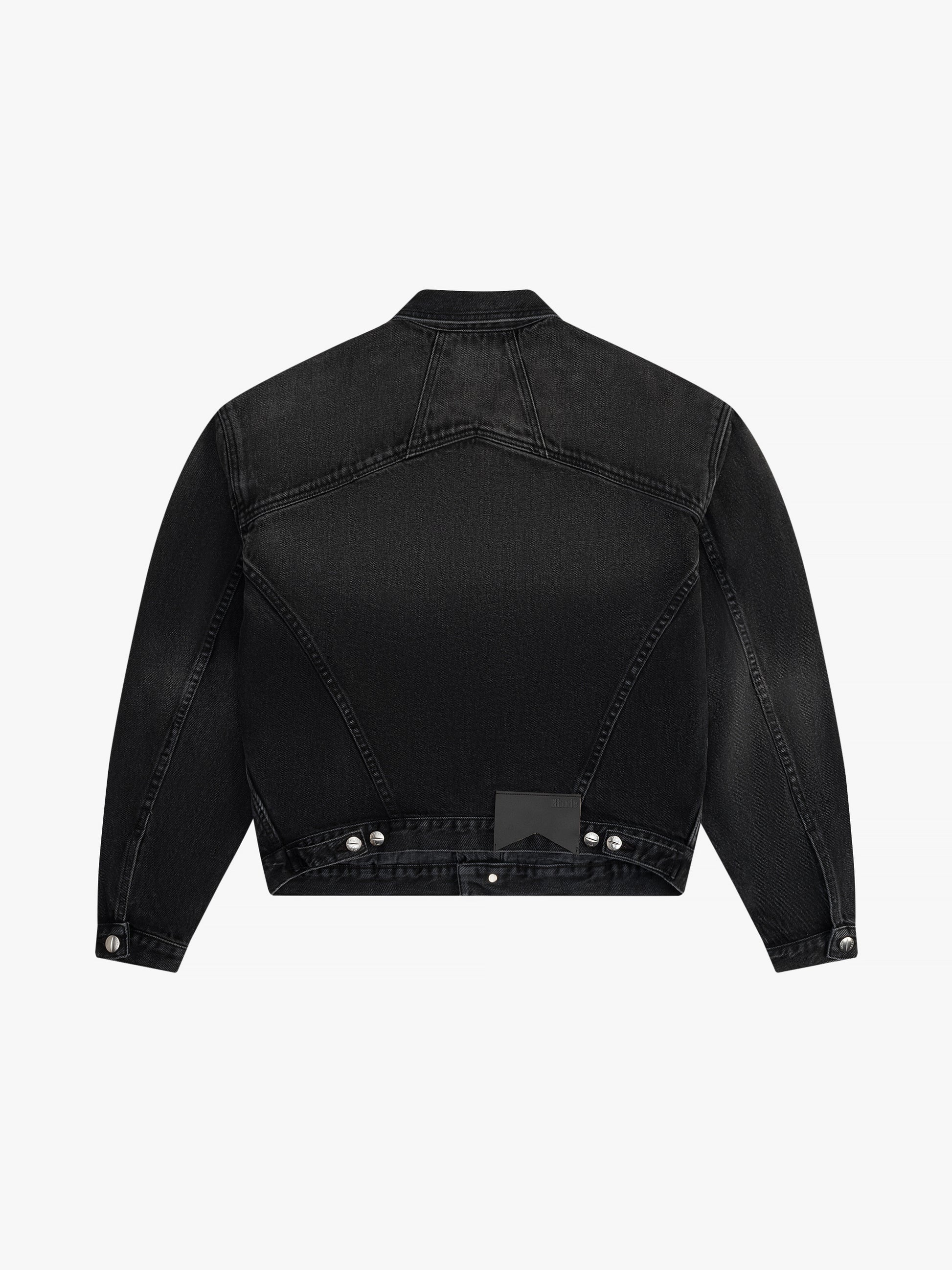 RHUDE WOMEN'S OVERSIZED DENIM TRUCKER J BLACK