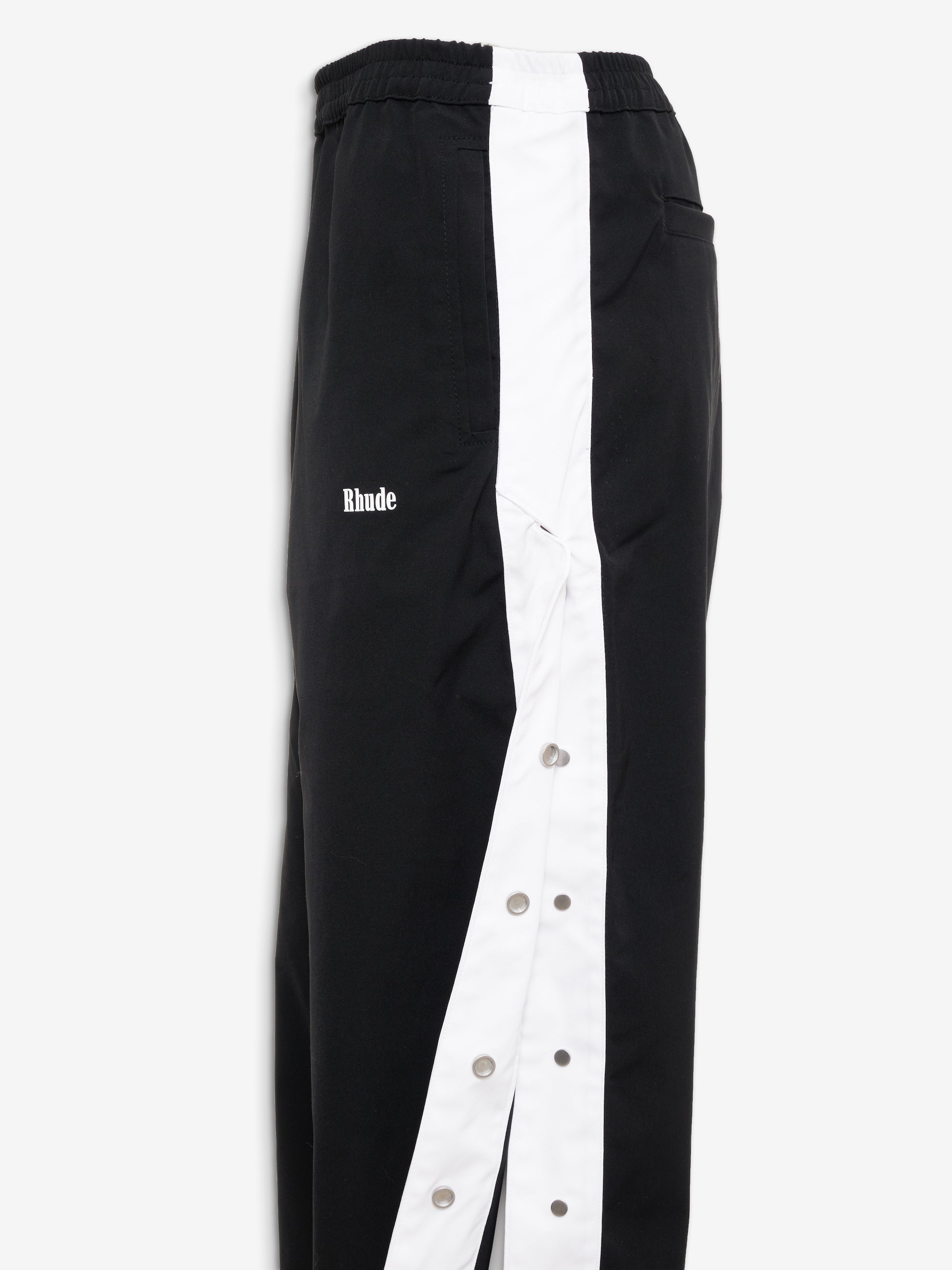 RHUDE WOMEN'S AMARINO TRACK PANT BLACK/WHITE
