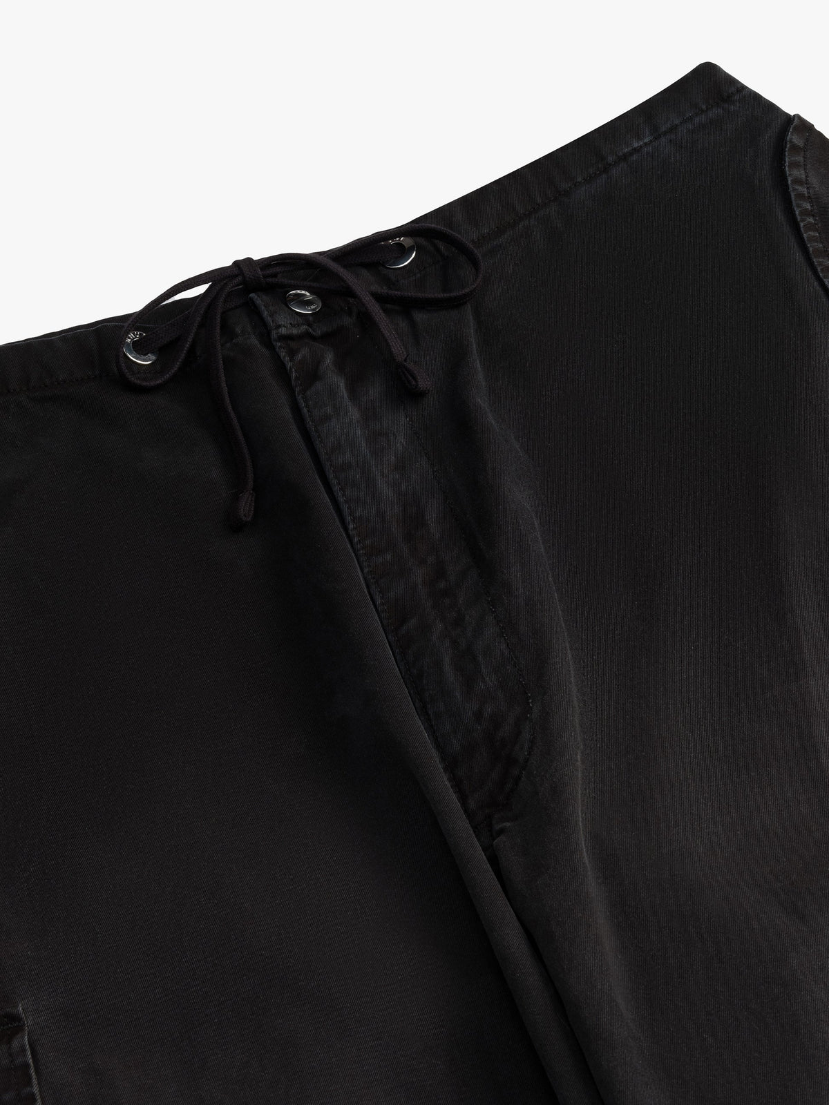 RHUDE WOMEN'S BLACK PARACHUTE TROUSERS WITH POCKETS