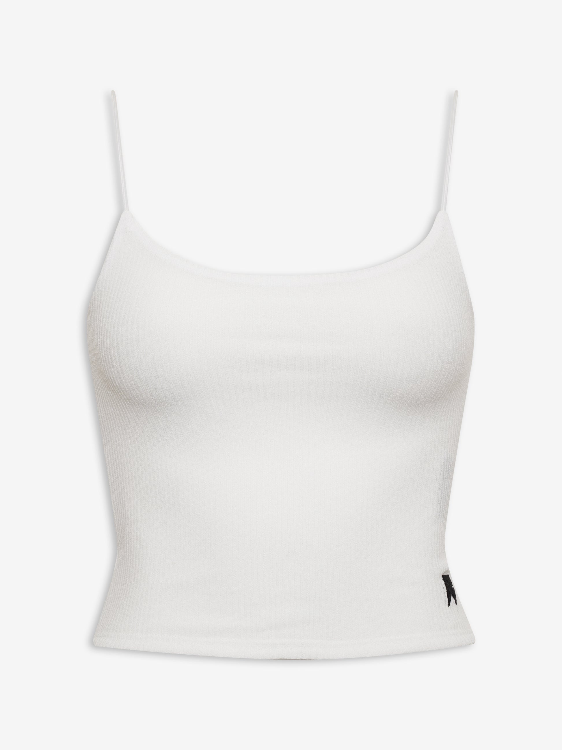 RHUDE WOMEN'S SHEER RIB KNIT TANKTOP WHITE - Main Image