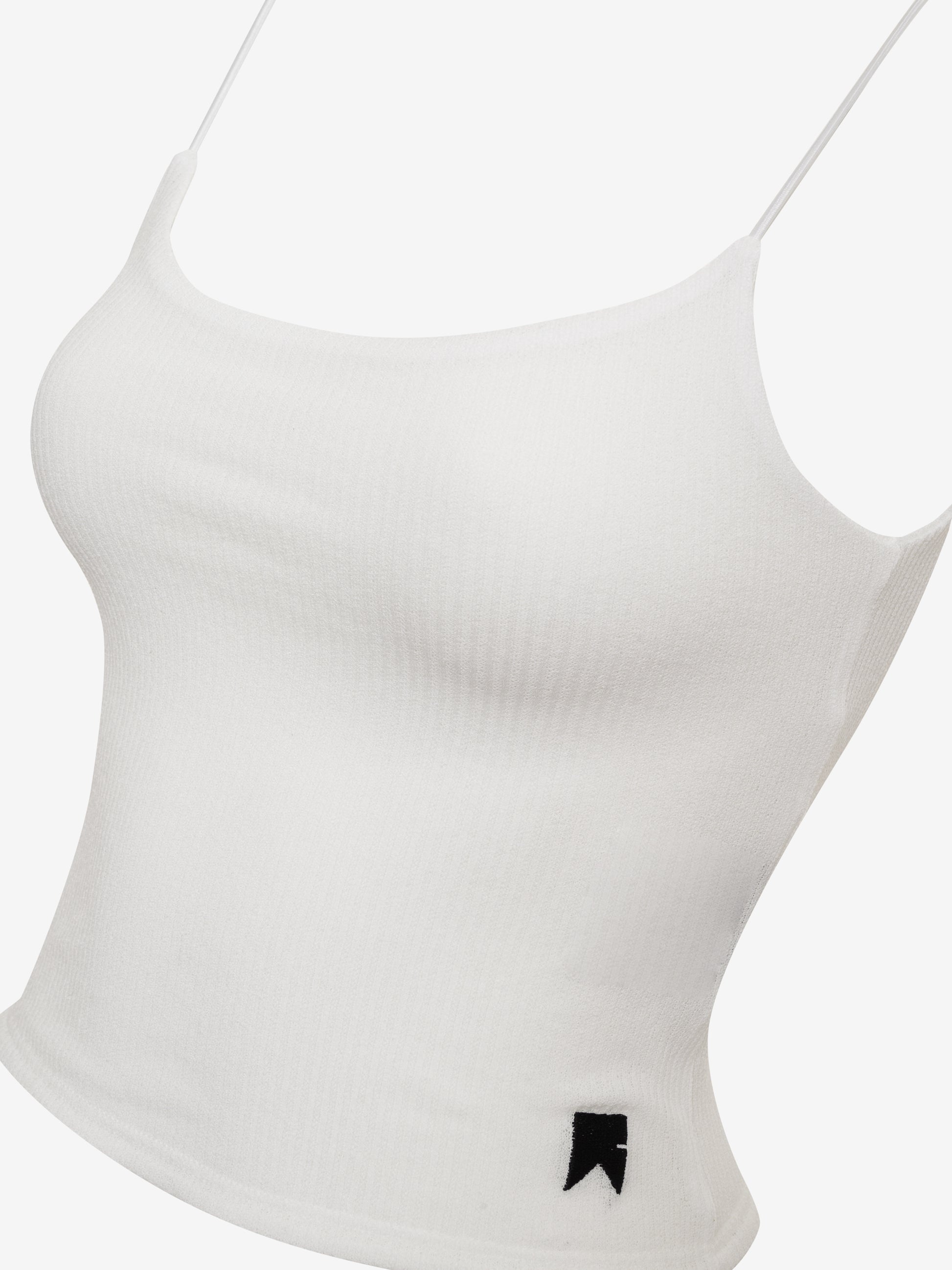 RHUDE WOMEN'S SHEER RIB KNIT TANKTOP WHITE