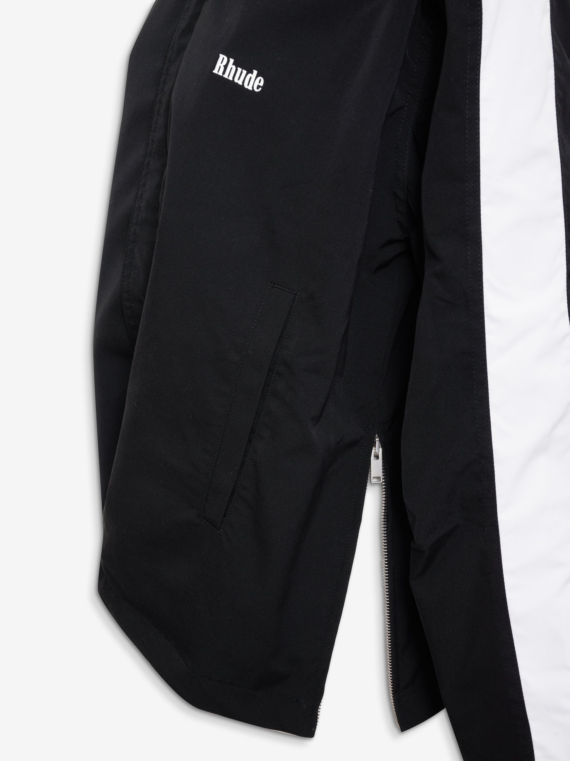 RHUDE WOMEN'S BLACK WOOL TRACKSUIT JACKET
