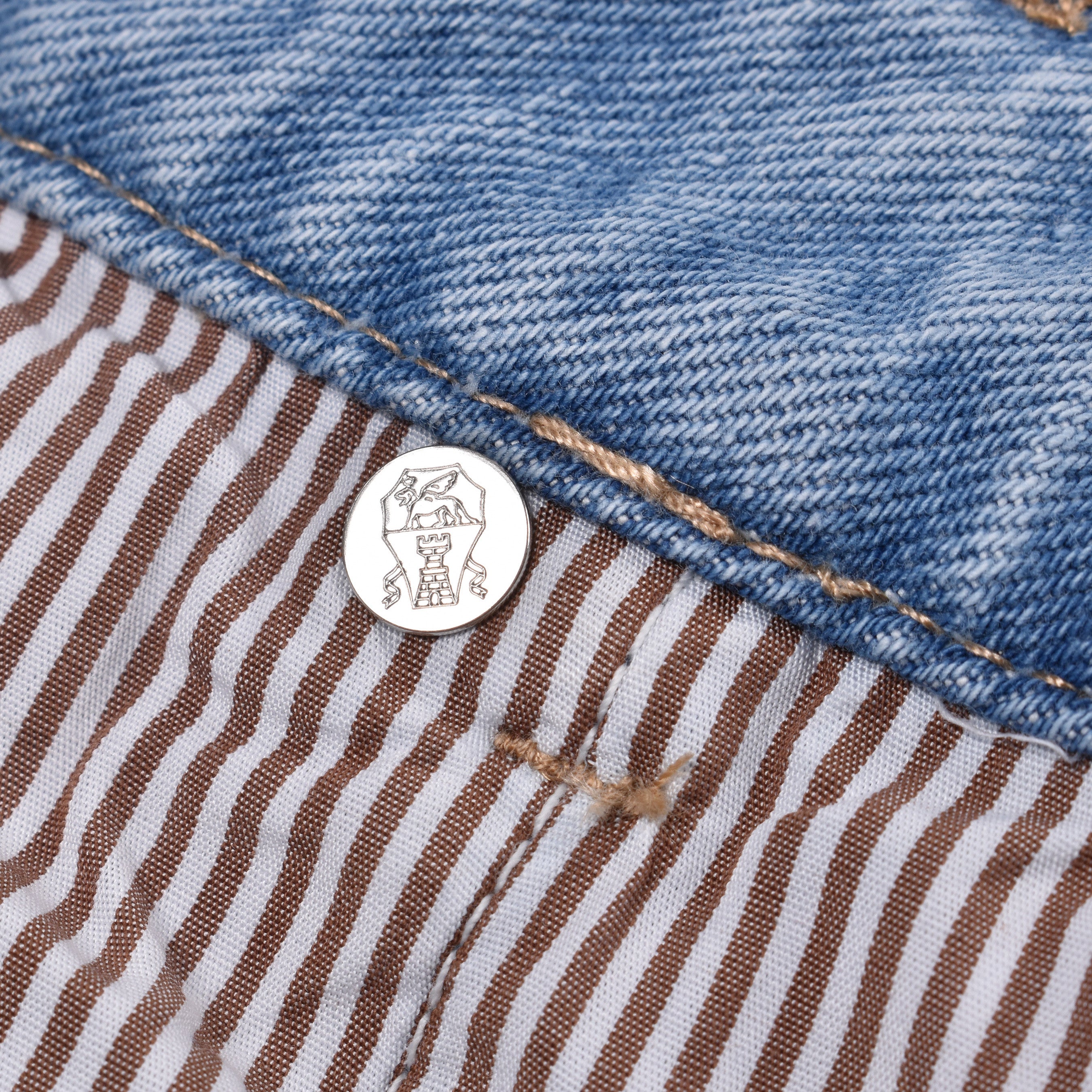 BRUNELLO CUCINELLI MEN'S LIGHT WASH DENIM JEANS