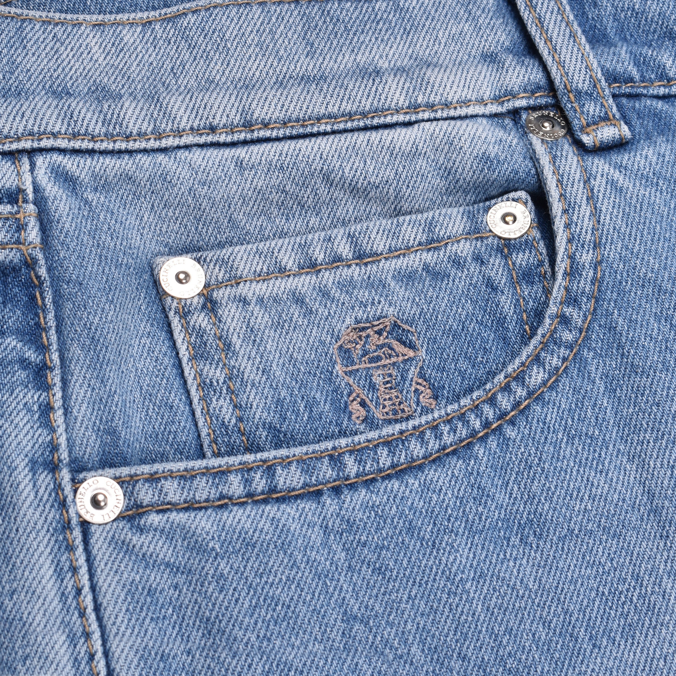 BRUNELLO CUCINELLI MEN'S ICONIC FIT FIVE POCKET DENIM STYLE JEAN PANTS NEW