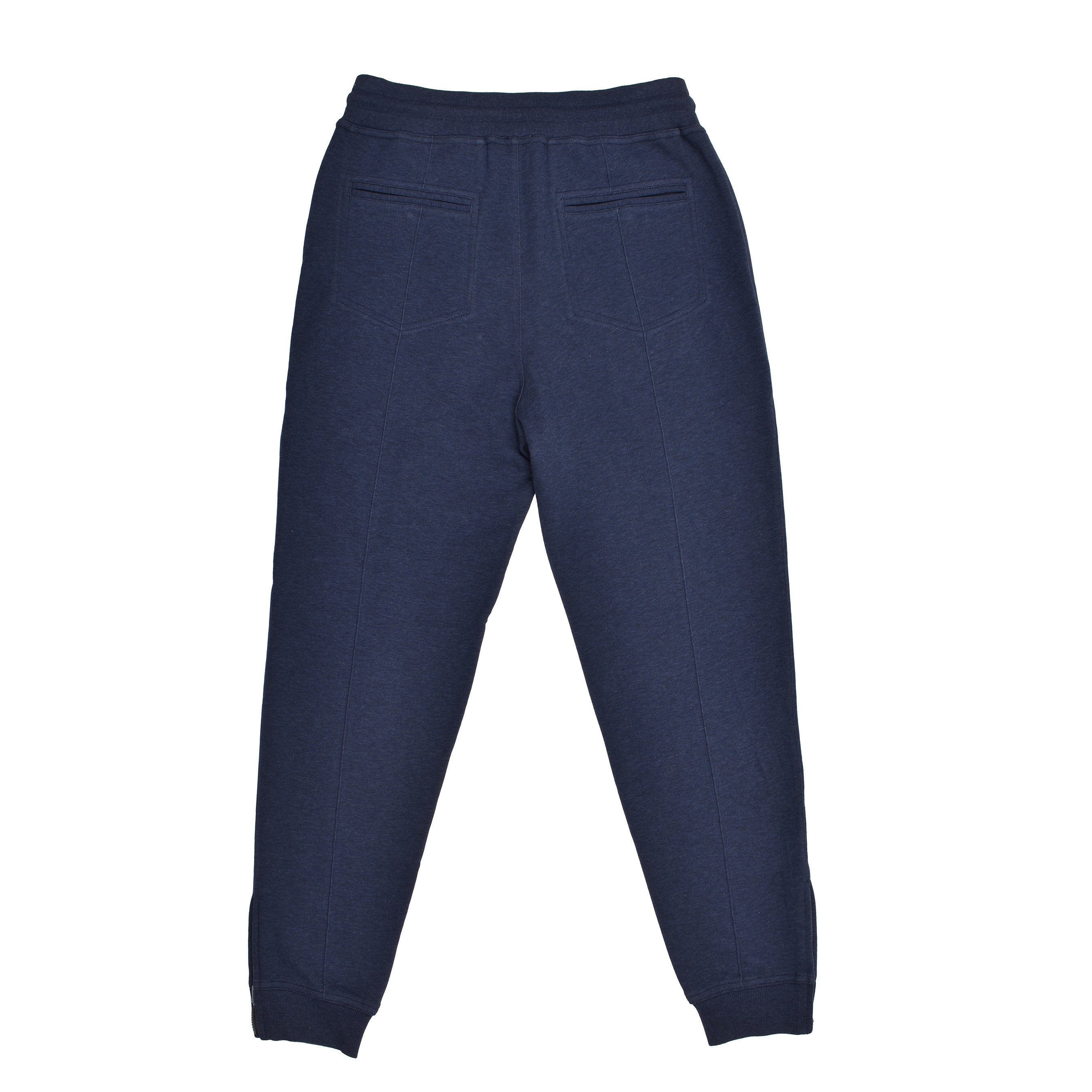 BRUNELLO CUCINELLI MEN'S NAVY COTTON TAPERED SWEATPANTS