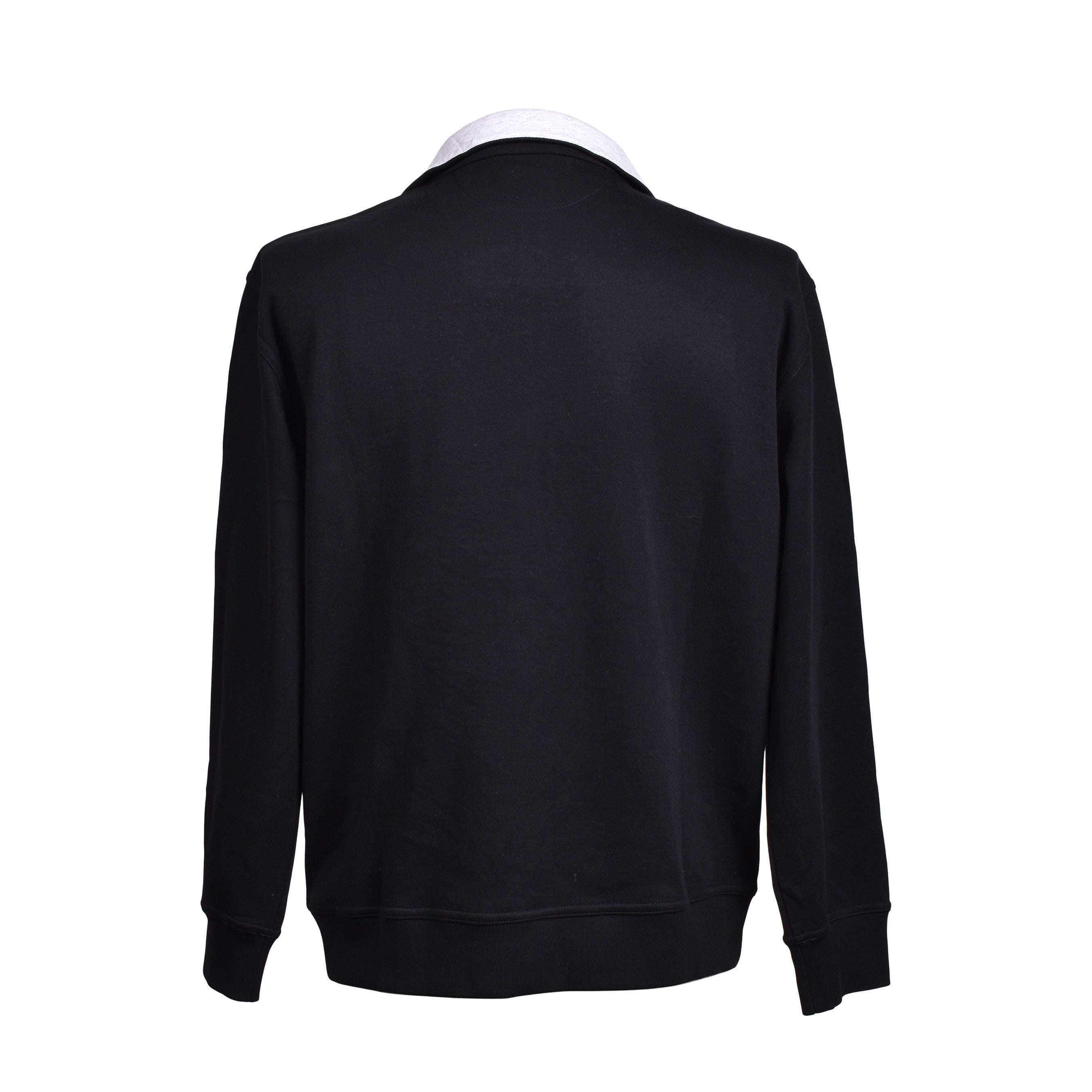 BRUNELLO CUCINELLI MENS COTTON JET BLACK ATHLETIC 1/4 ZIP UP GYM TOP SWEATSHIRT