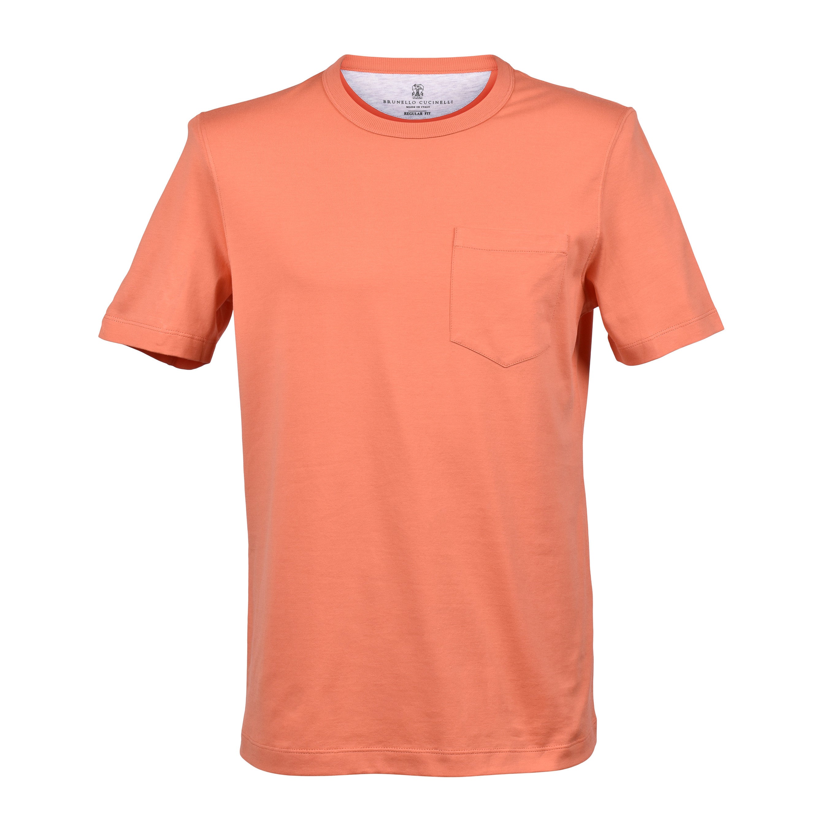 BRUNELLO CUCINELLI MEN'S 100% COTTON CREW NECK REGULAR FIT SHORT SLEEVE T-SHIRT